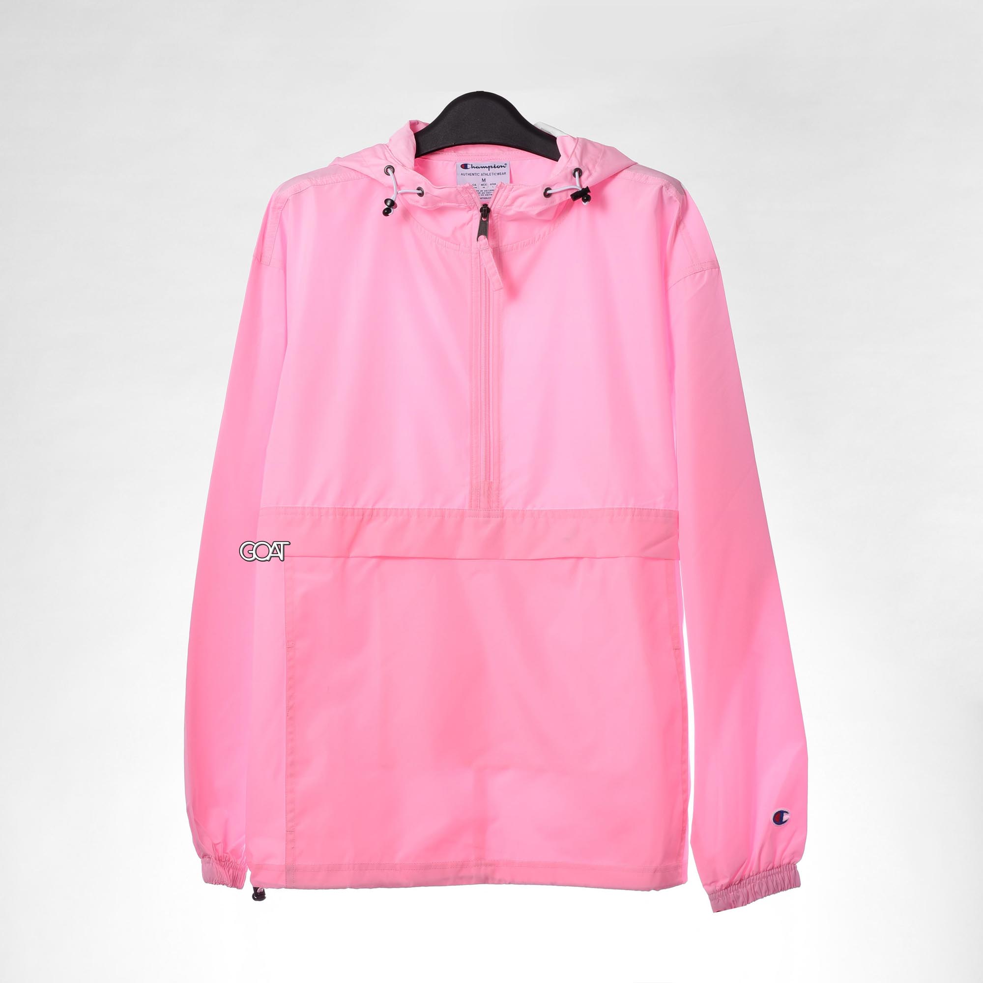 CHAMPION PACKABLE JACKET C LOGO - CANDY PINK
