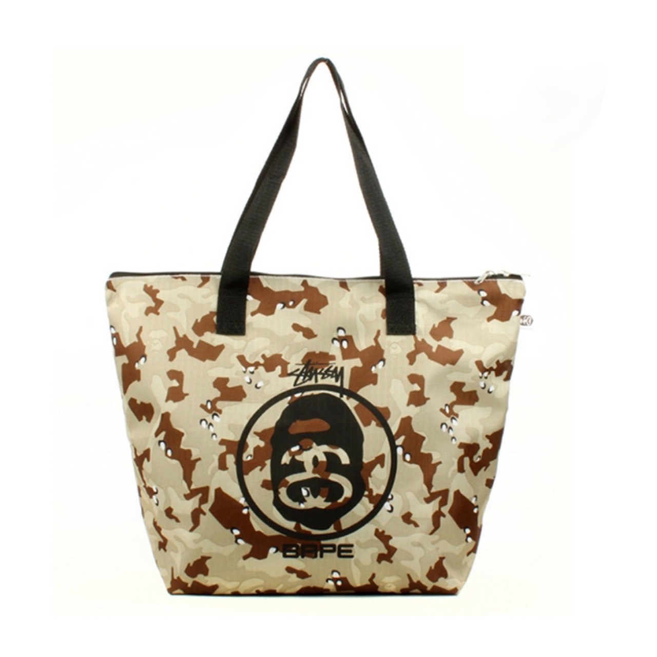 BAPE X STUSSY CAMO SHOULDER TOTEBAG