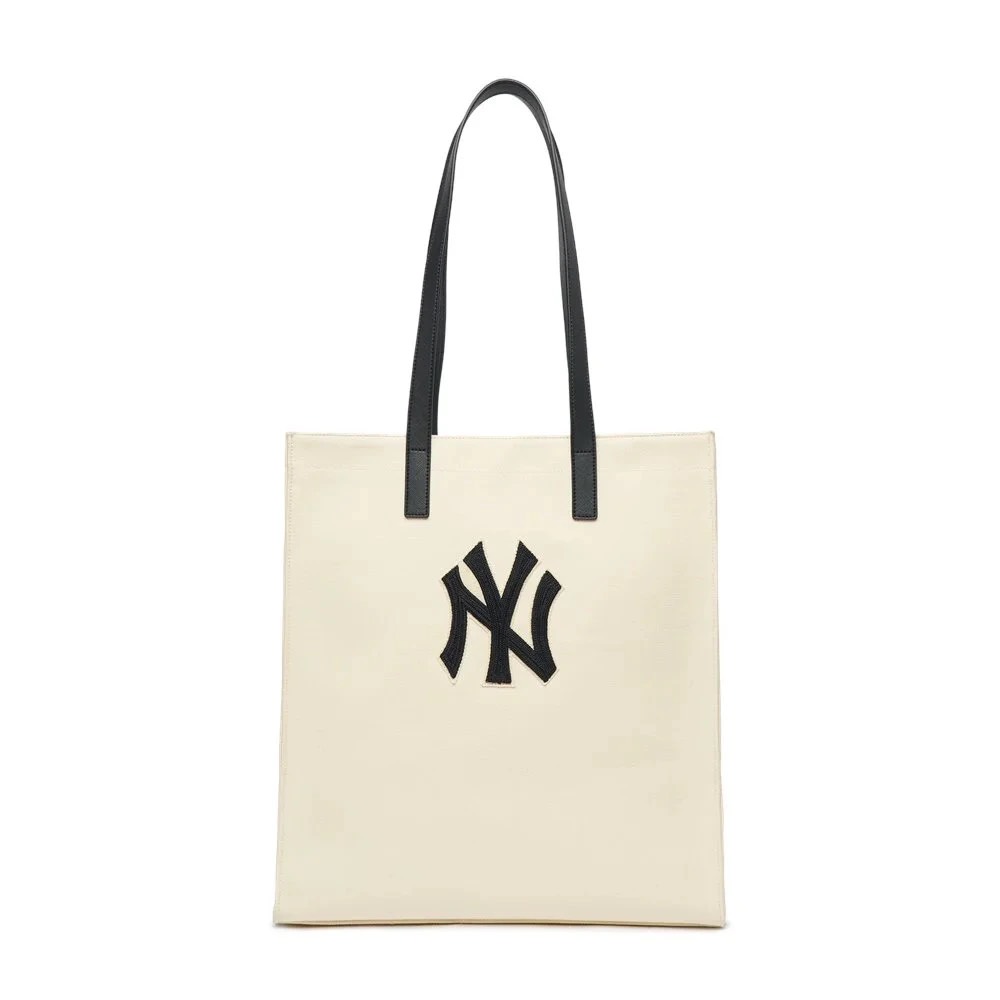 MLB NEW YORK YANKEES CANVAS TOTE BAG - CREAM