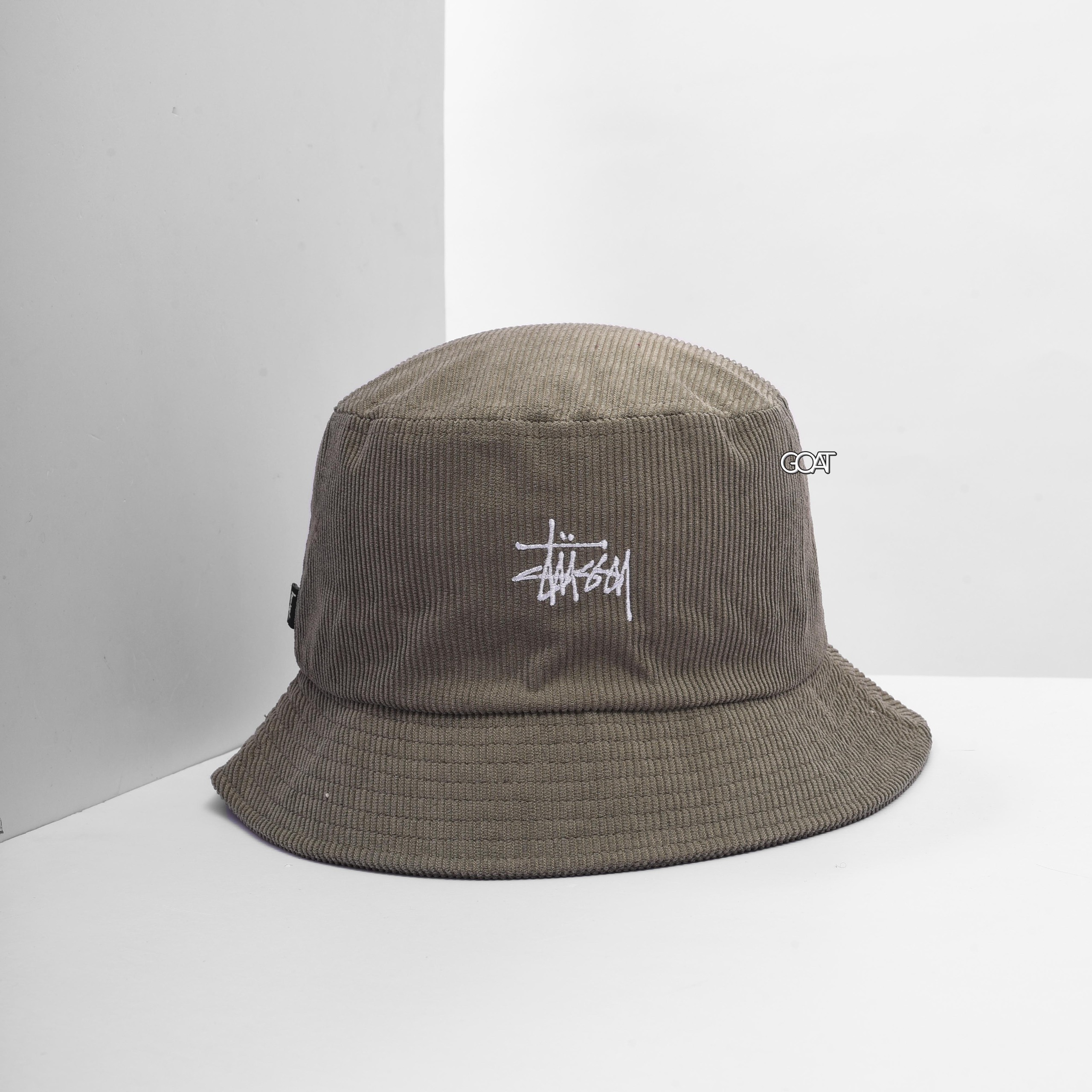 STUSSY GRAFFITI CORD BUCKET HAT - FLORA GREEN