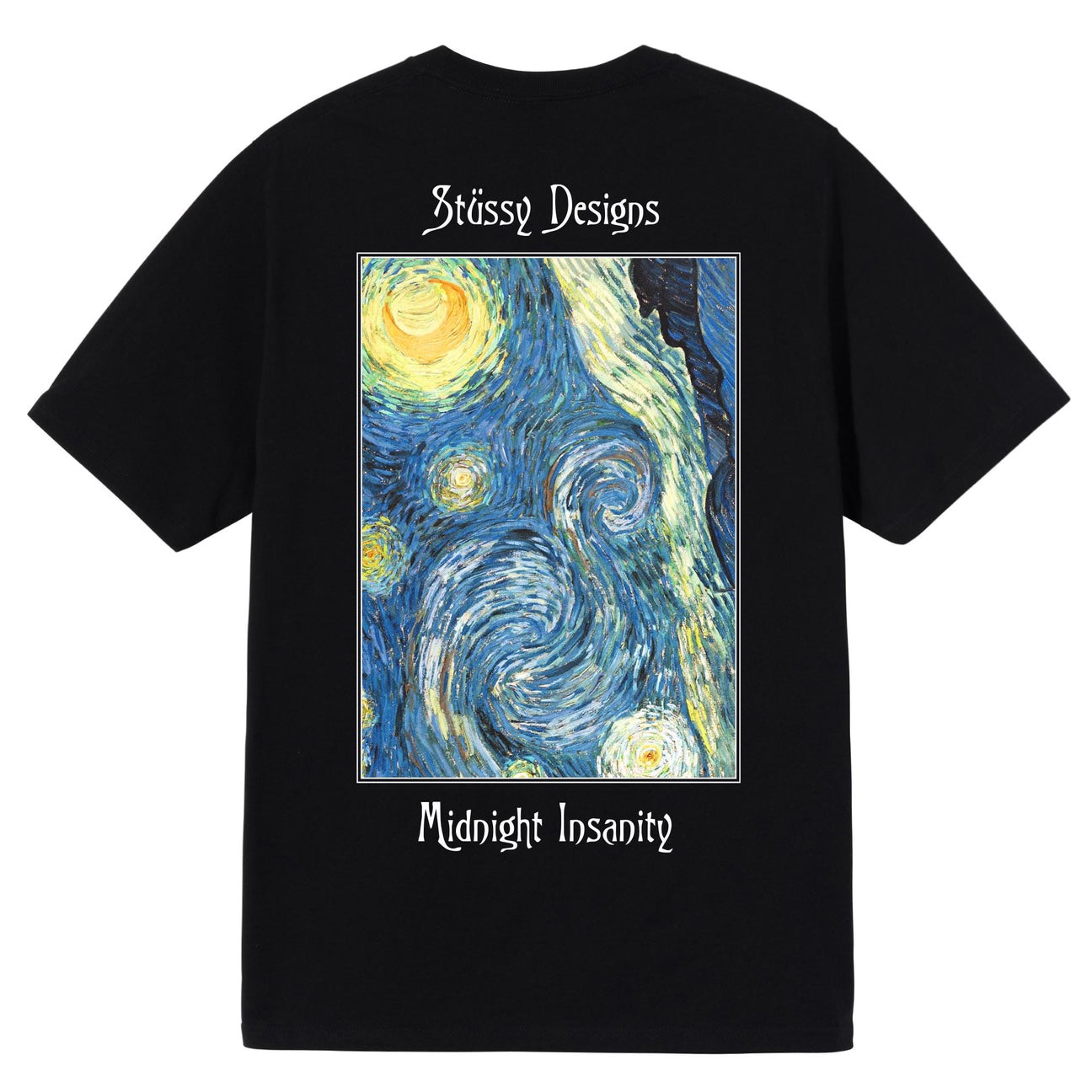 STUSSY MIDNIGHT TSHIRT - BLACK