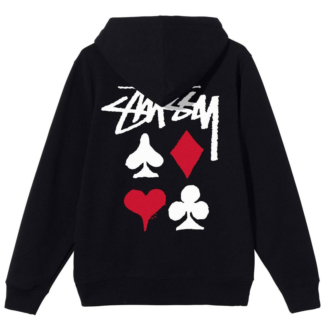 STUSSY 2 DECK HOODIE - BLACK