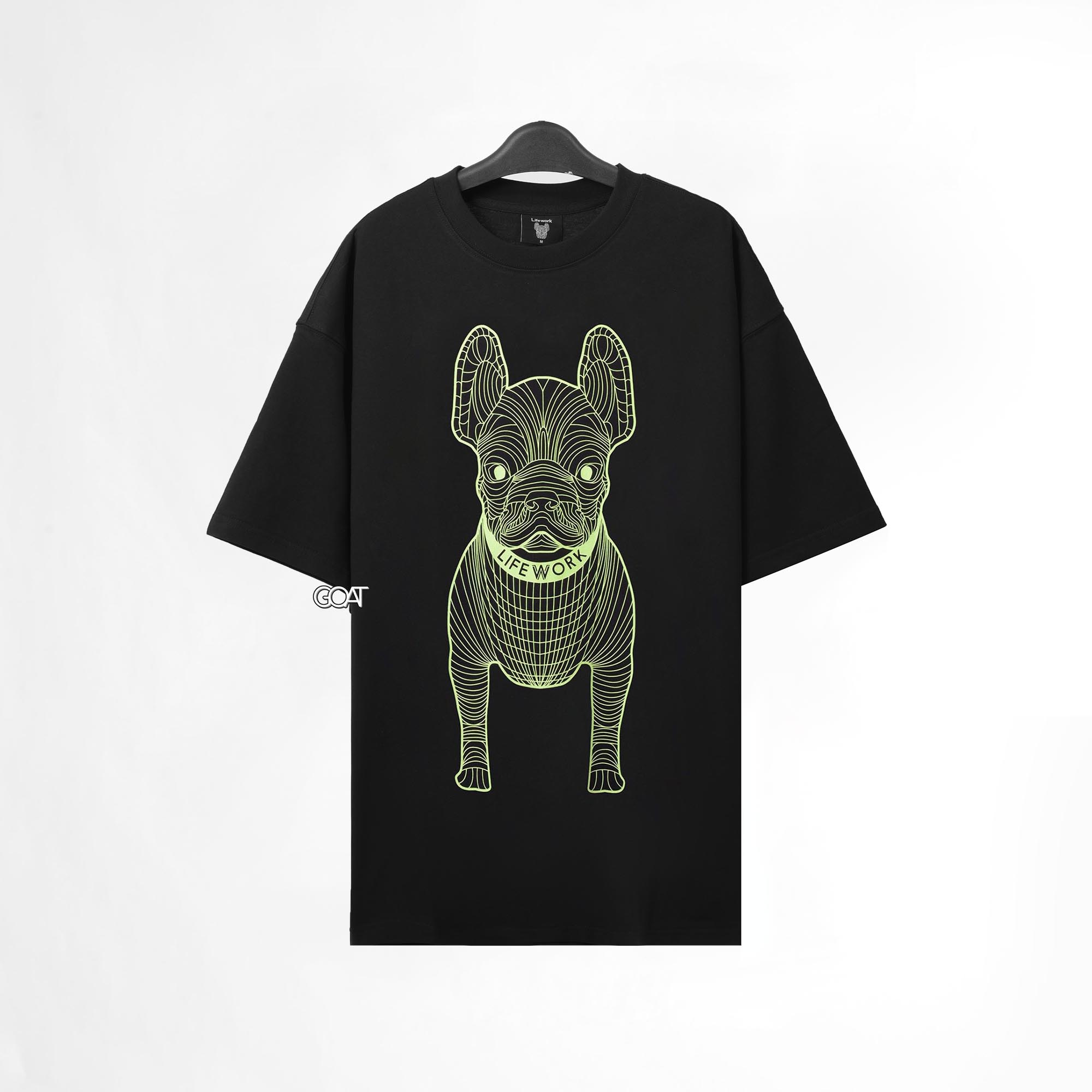 LIFEWORK BIG LADOG T-SHIRT - BLACK/LEMON