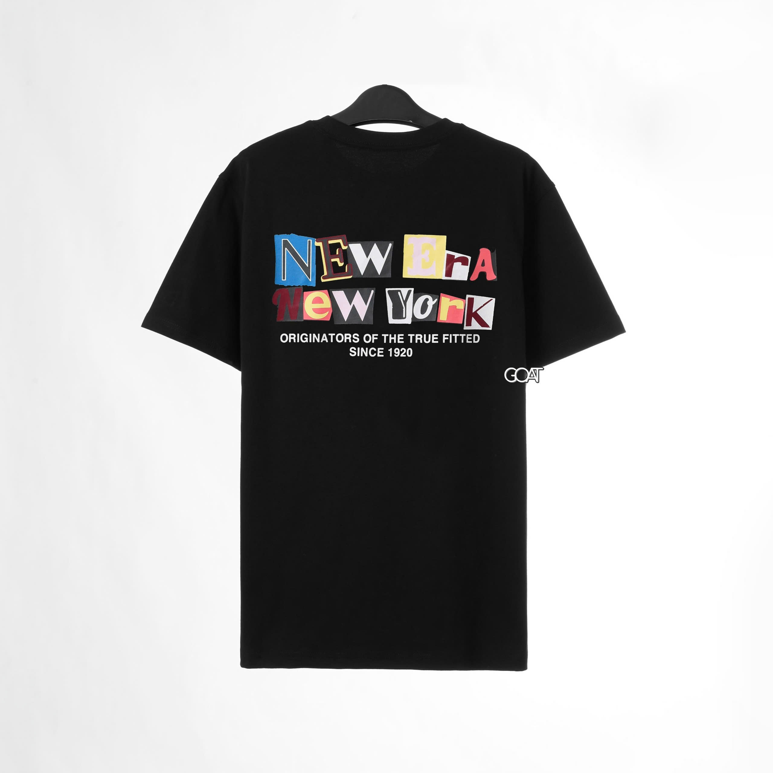 NEW ERA NEWSPAPER COLLAGE T-SHIRT - BLACK