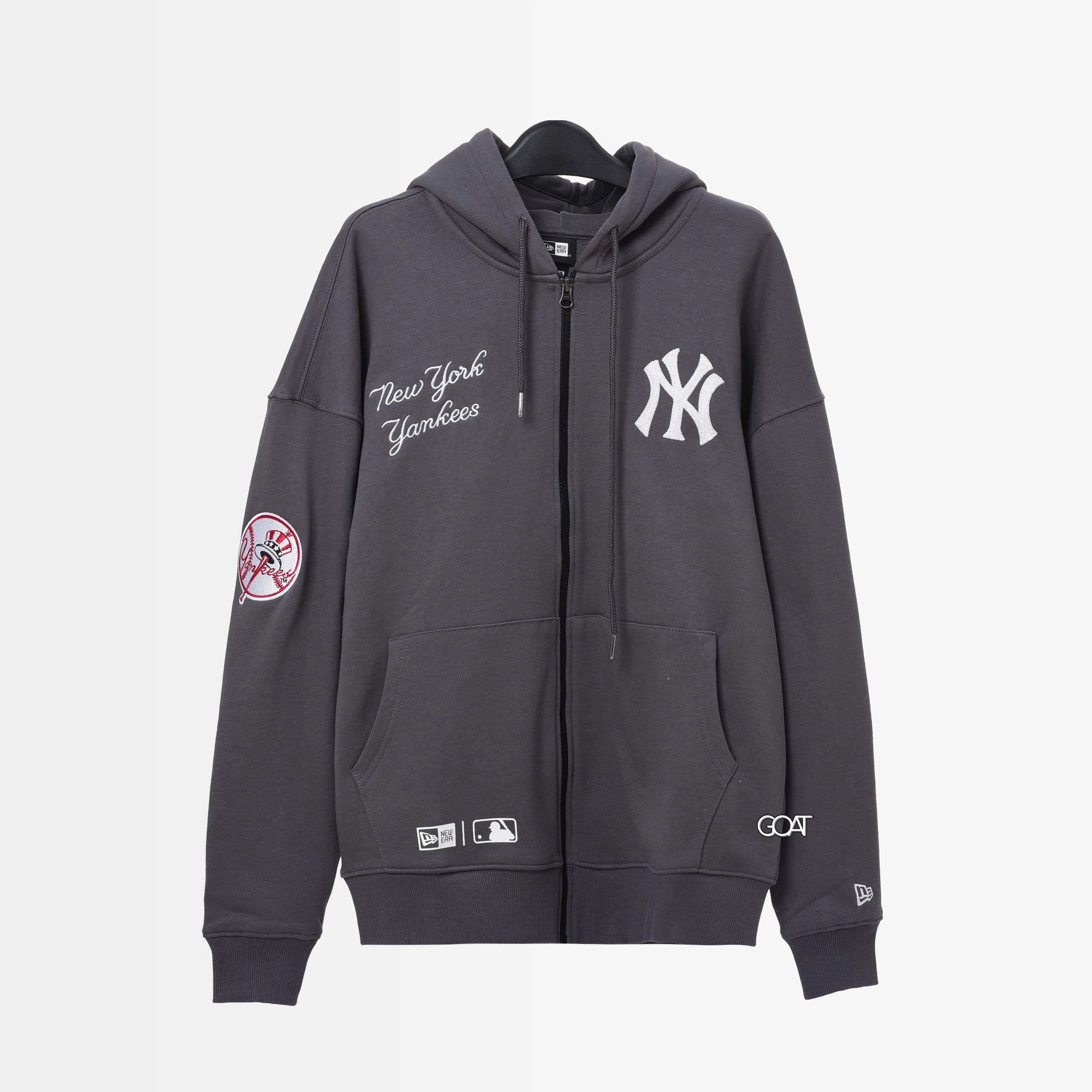 NEW ERA DBL LOGO NEYYAN ZIP HOODIE - GREY