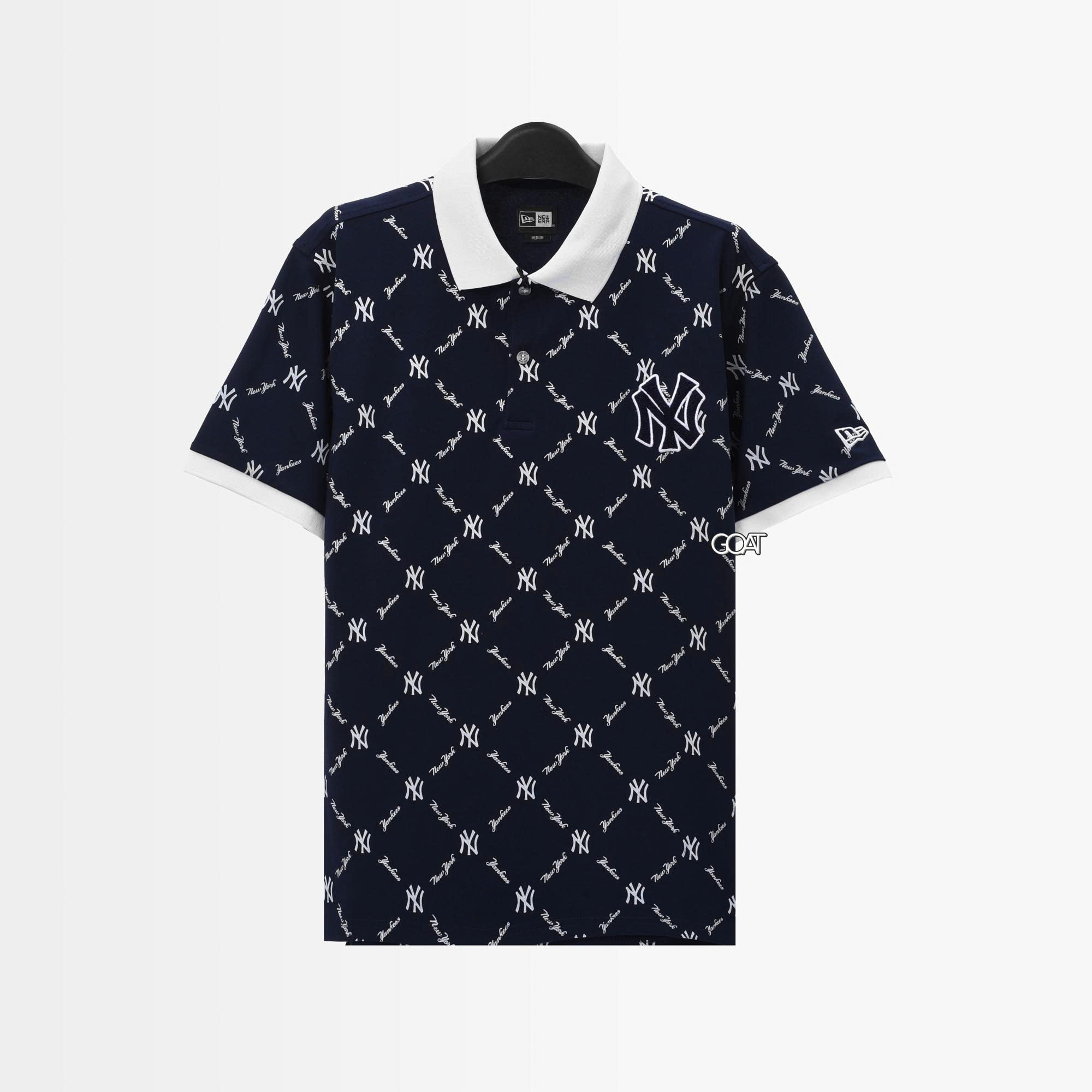NEW ERA NEW YORK MONOGRAM POLO SHIRT - NAVY