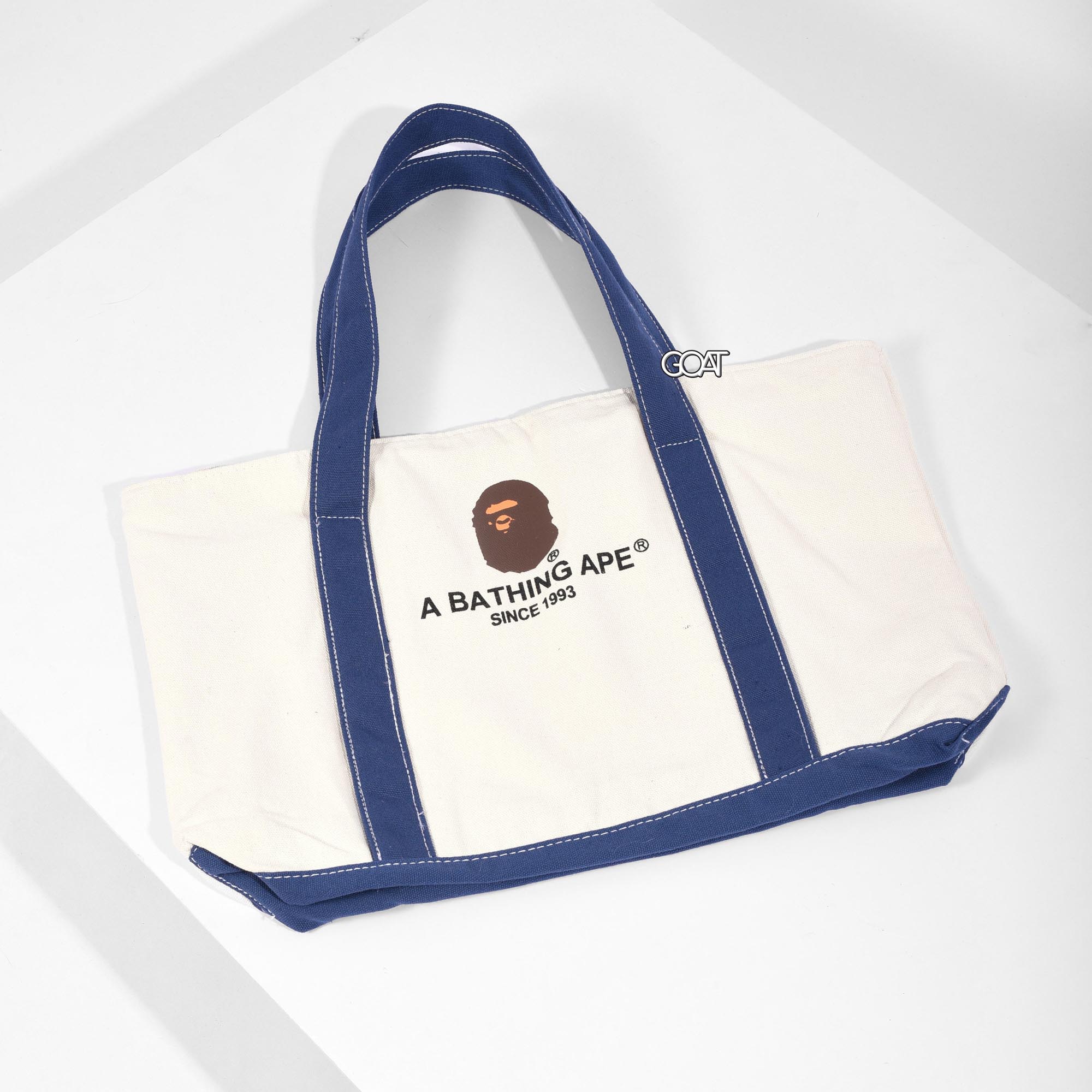 BAPE CANVAS TOTE BAG - CREAM