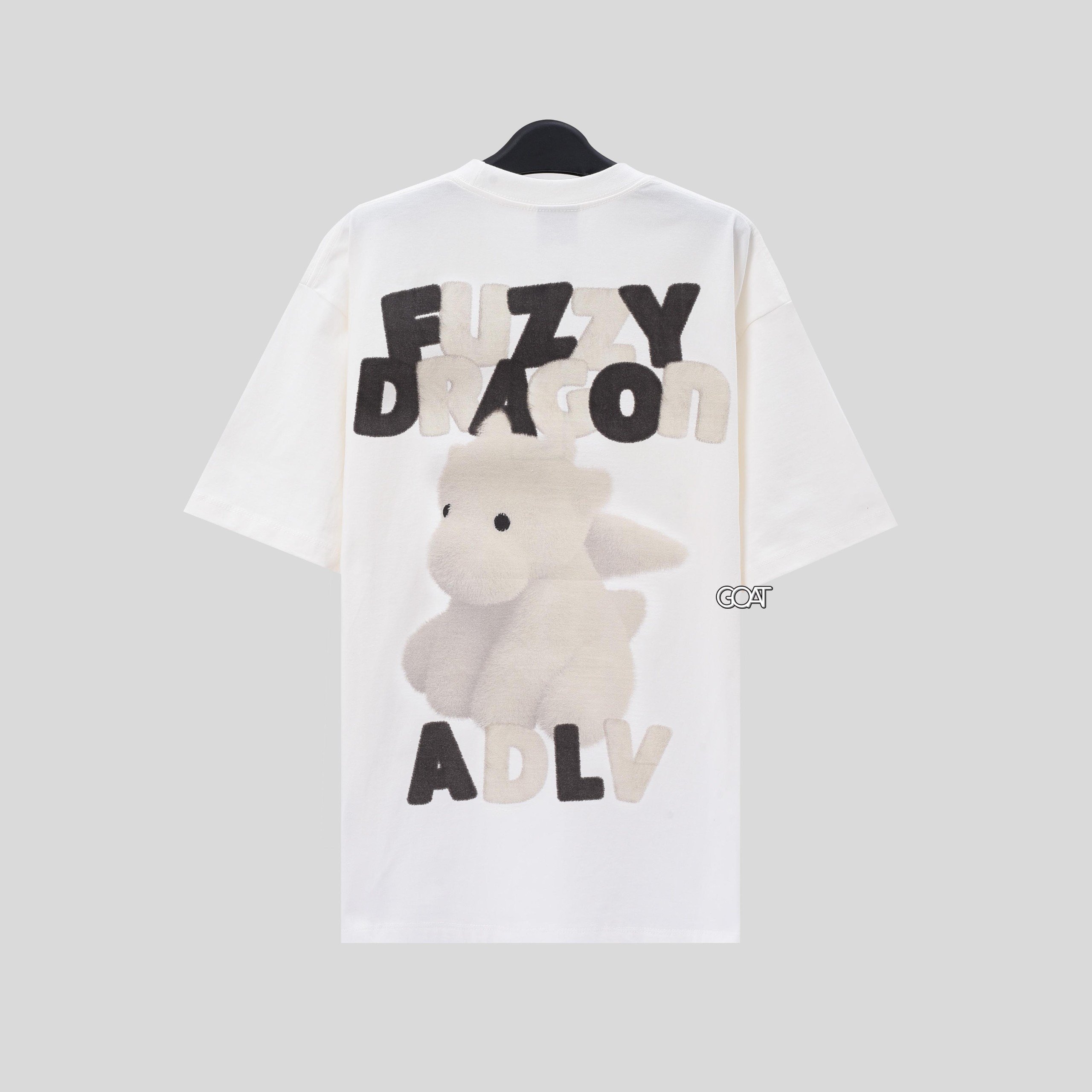ADLV FUZZY FONT DRAGON TSHIRT - NATURAL