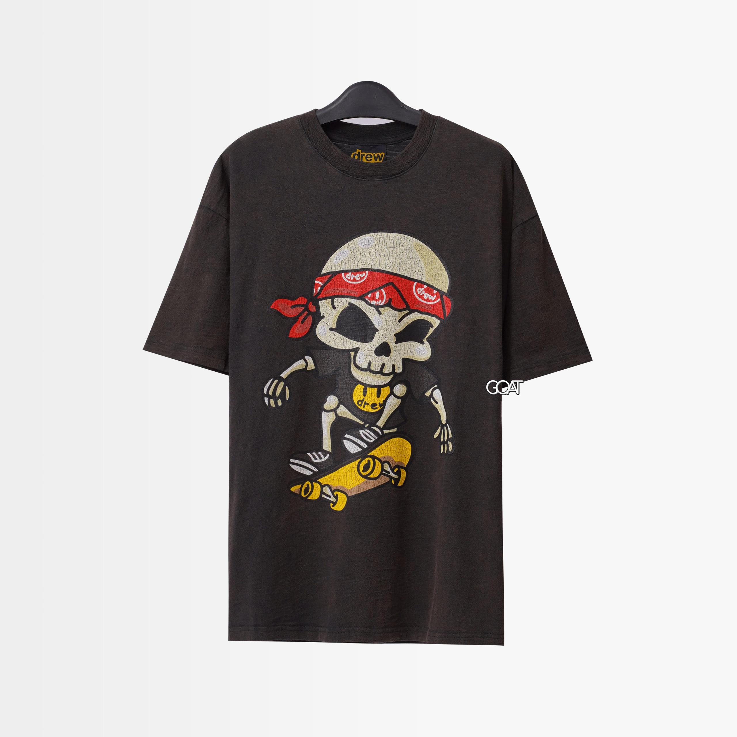 DREW HOUSE HEARTY VINTAGE SS T-SHIRT - BLACK