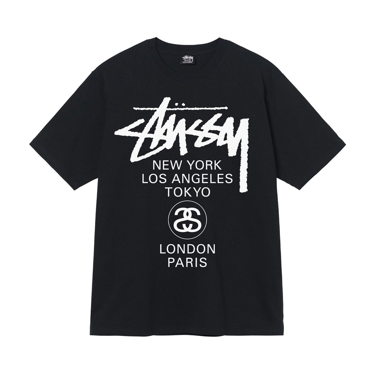 STUSSY WORLD TOUR TSHIRT - BLACK