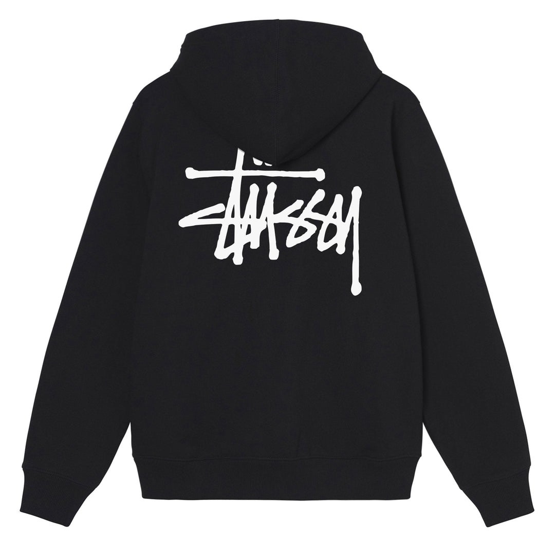 STUSSY BASIC HOODIE - BLACK