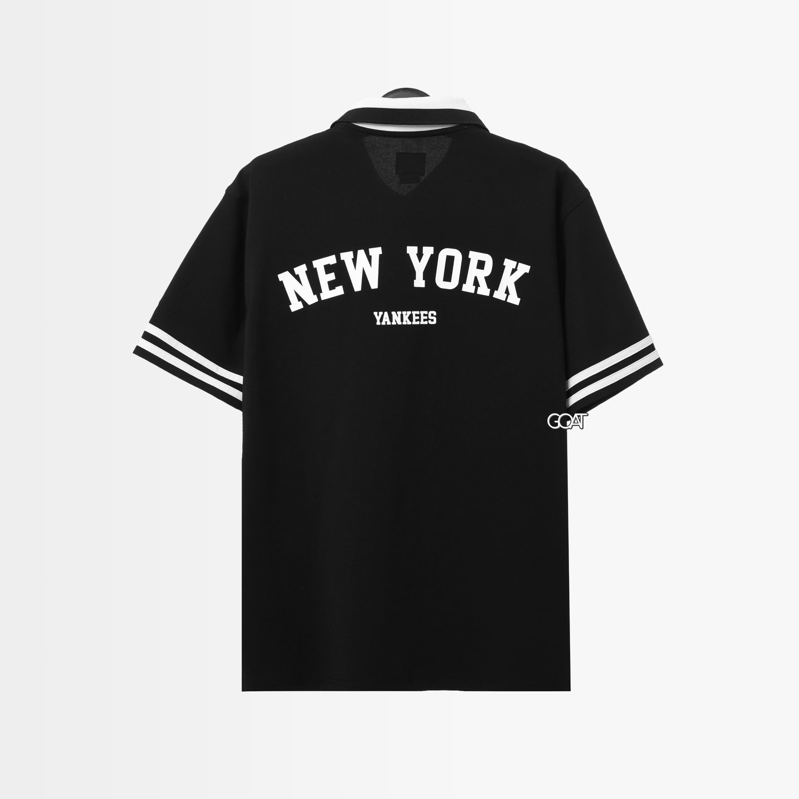 NEW ERA NEW YORK BACK LOGO POLO SHIRT - BLACK