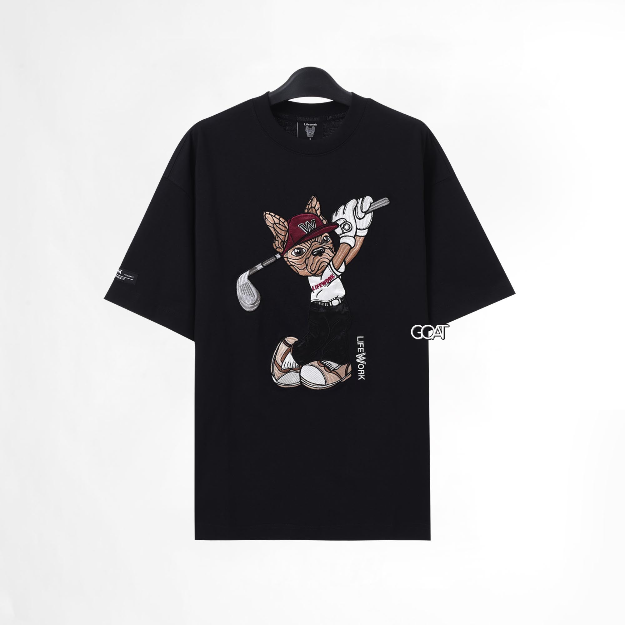LIFEWORK GOLF HIP DOG T-SHIRT - BLACK