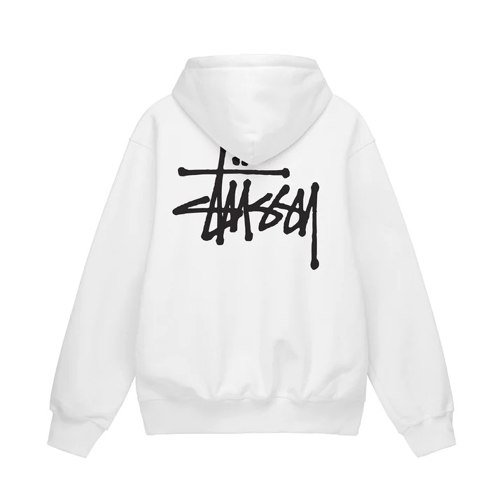 STUSSY BASIC HOODIE - WHITE