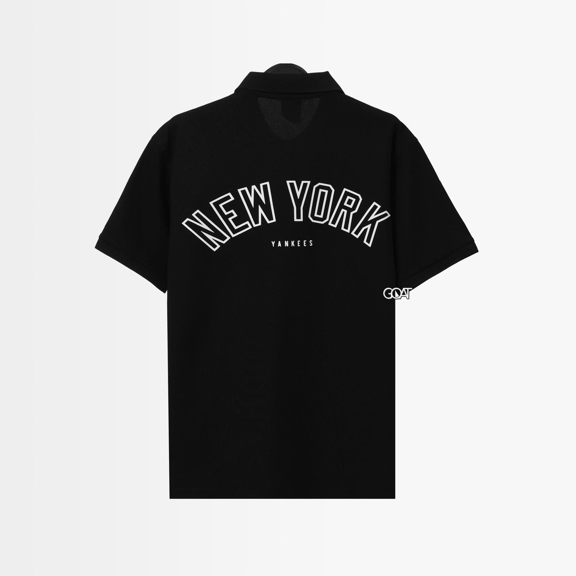 NEW ERA NEW YORK LOGO POLO SHIRT - BLACK