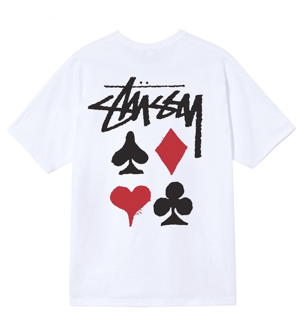 STUSSY FULL 2 DECK TSHIRT - WHITE