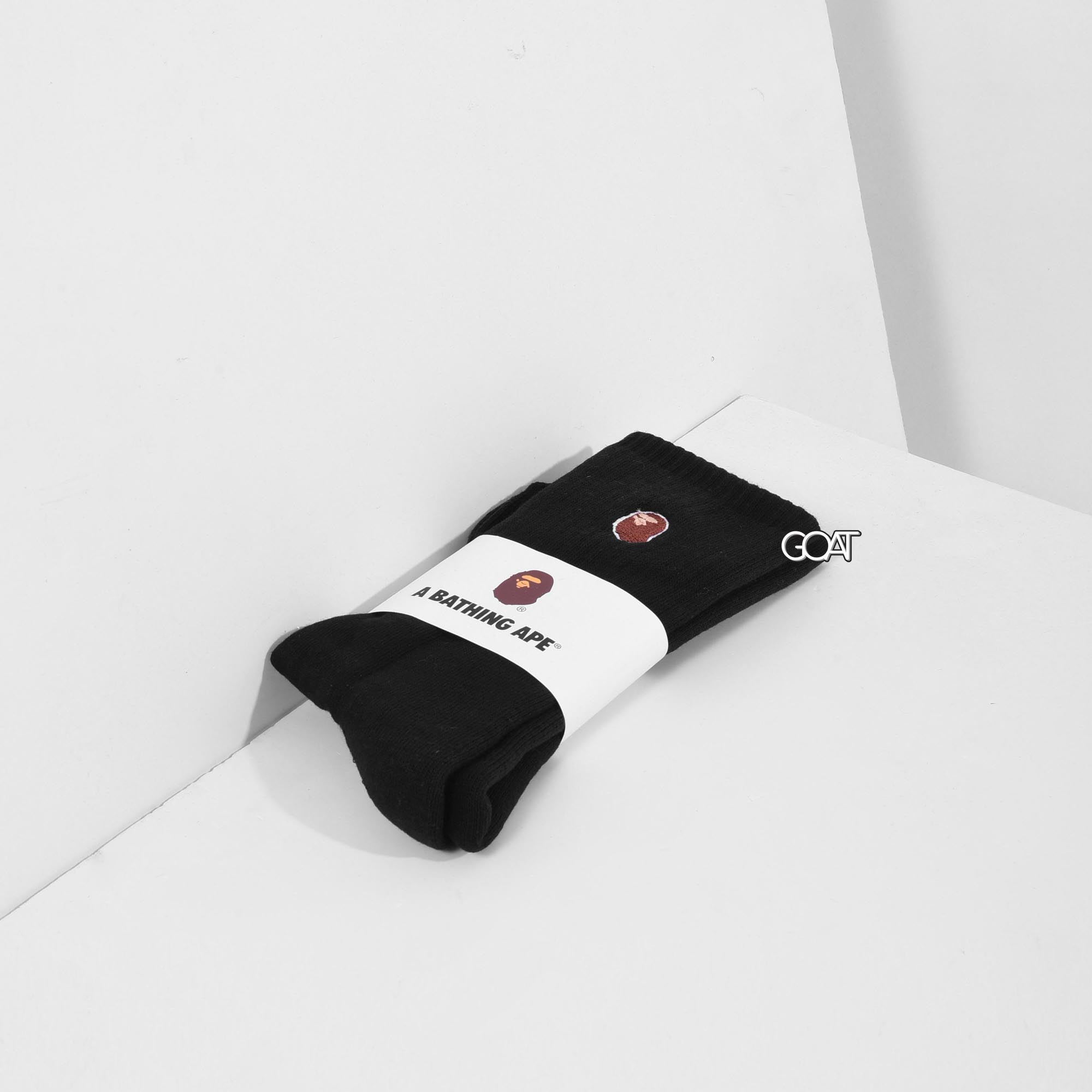 BAPE APE HEAD BASIC SHORT SOCKS - BLACK