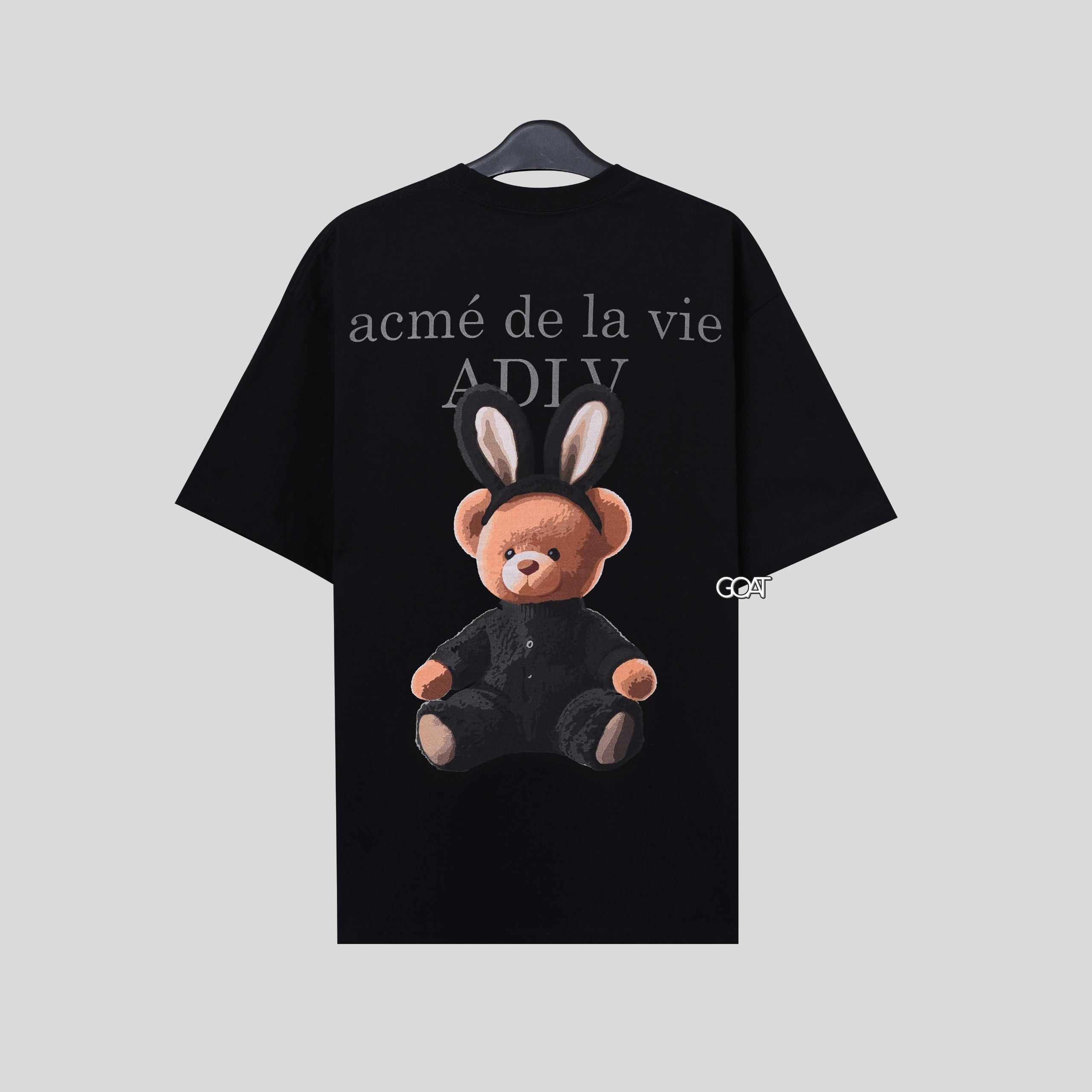 ADLV RABBIT BEAR DOLL TSHIRT - BLACK