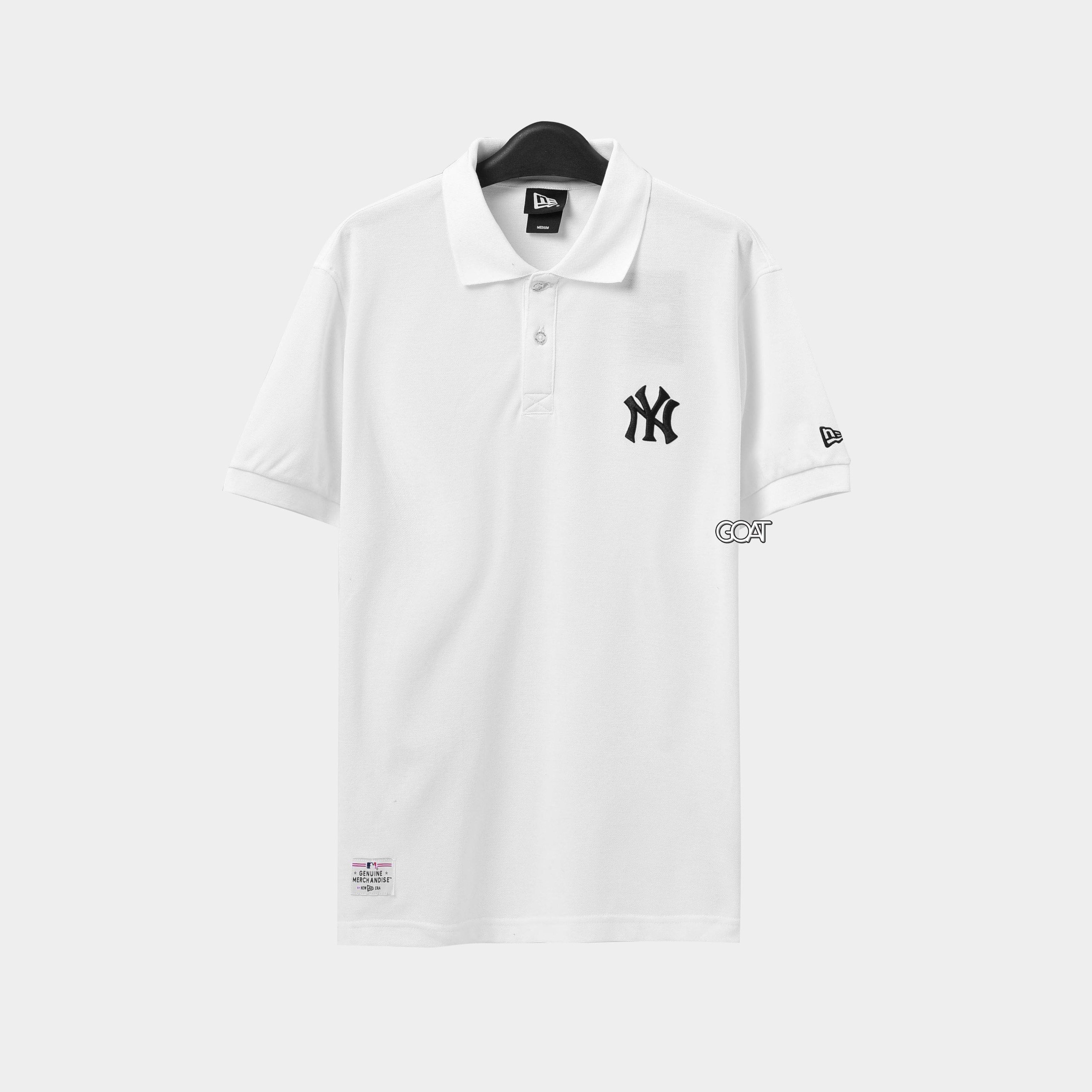 NEW ERA COLOR RIB POLO TSHIRT - WHITE