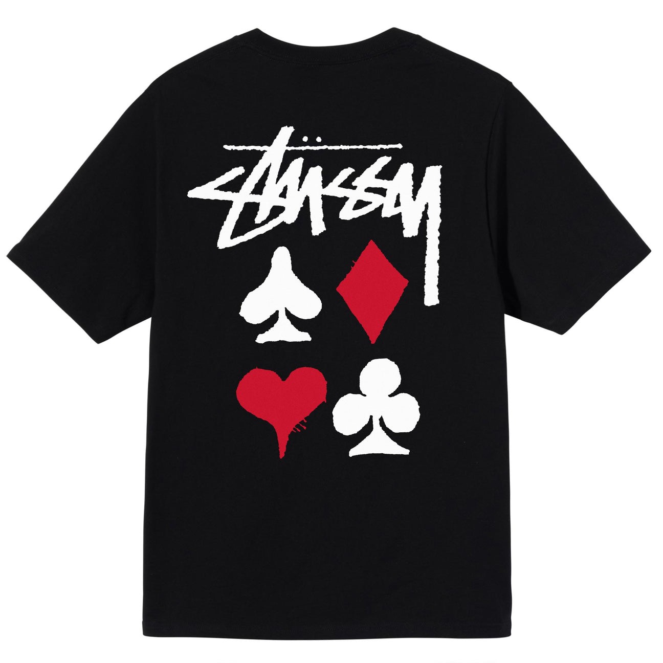 STUSSY FULL 2 DECK TSHIRT - BLACK