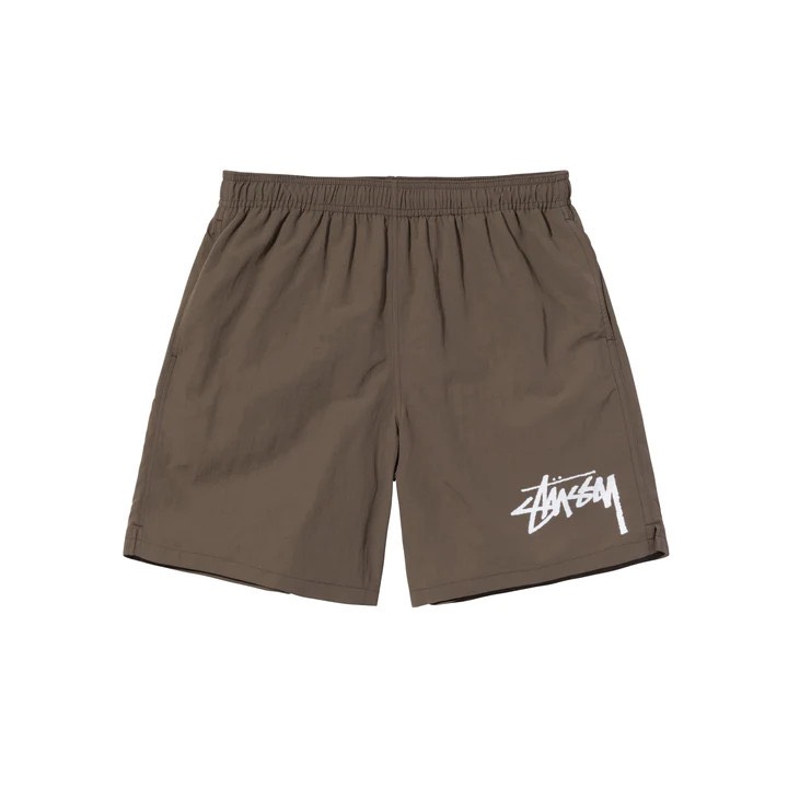STUSSY BIG STOCK WATER SHORT - BROWN