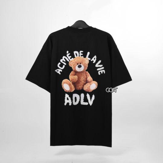 ADLV Baby Face Short Sleeve Bear Doll Tshirt - Black