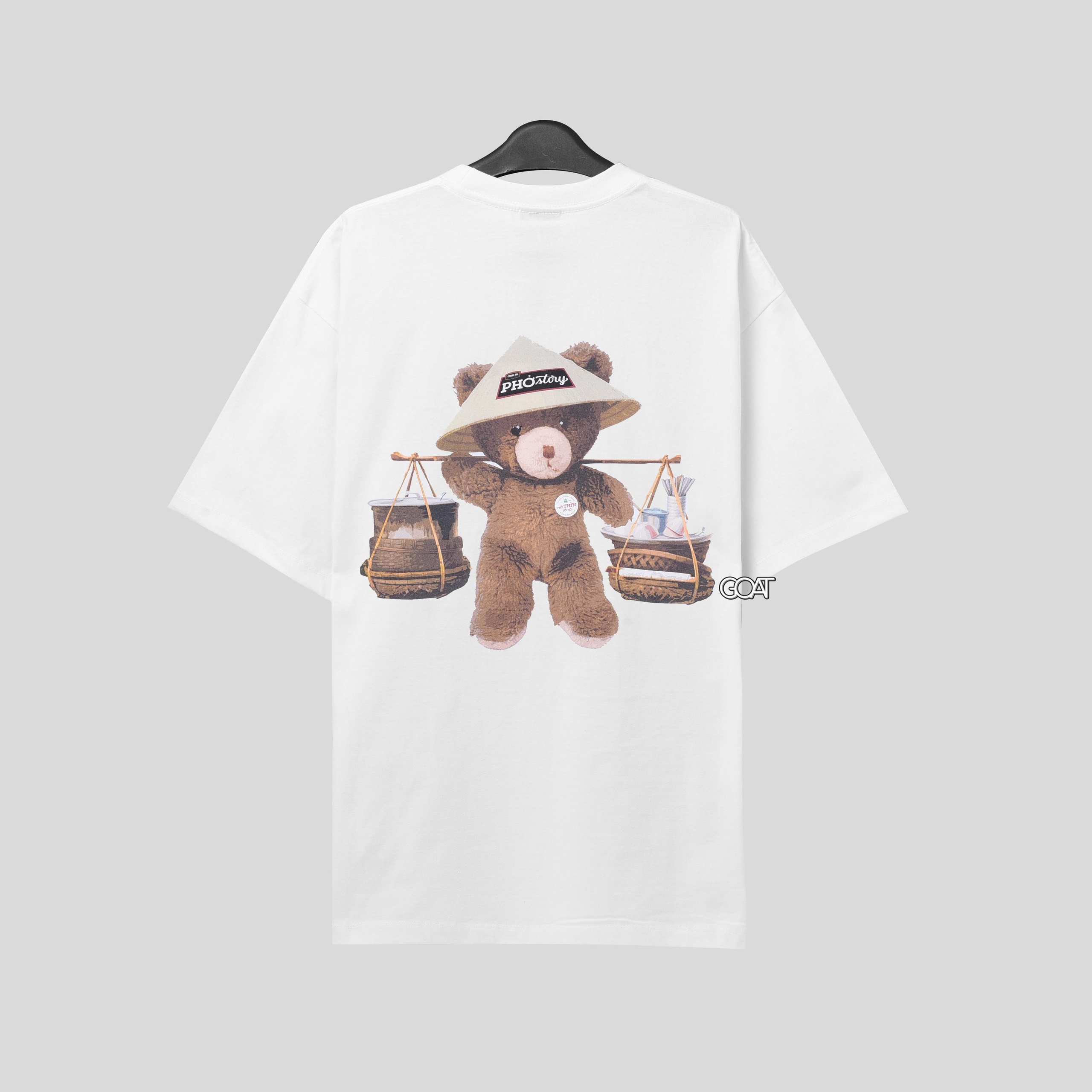 ADLV X PHO STORY BASKET BEAR TSHIRT - WHITE