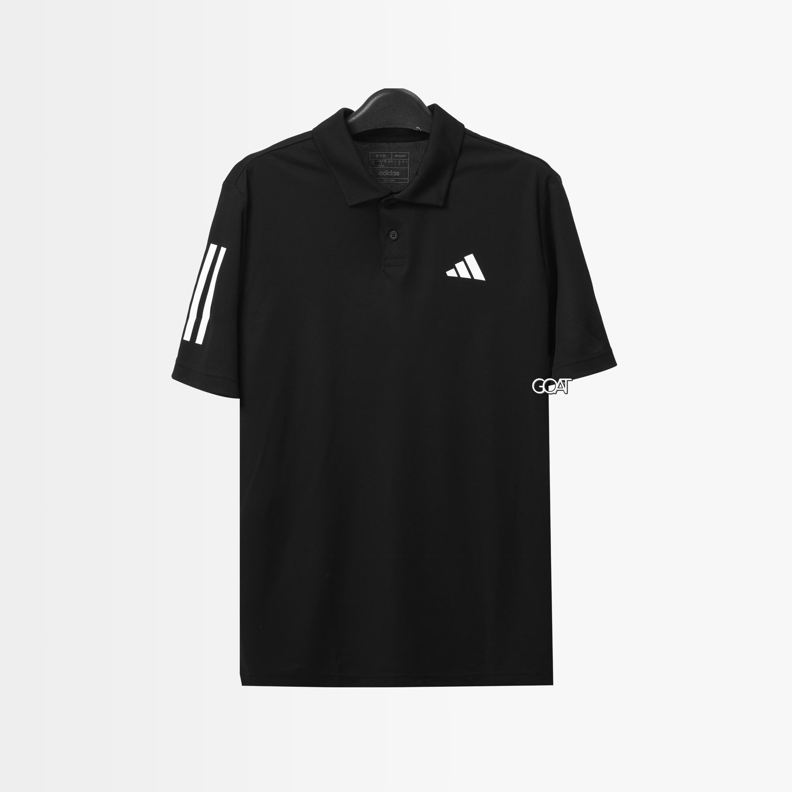 ADIDAS CLUB 3STR POLO SHIRT - BLACK