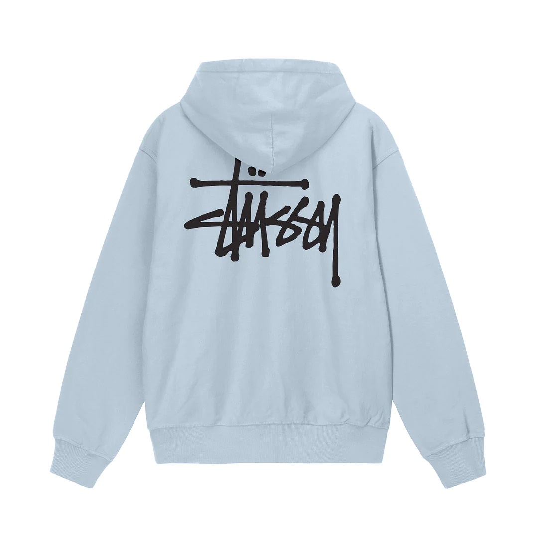 STUSSY BASIC HOODIE - SKY BLUE