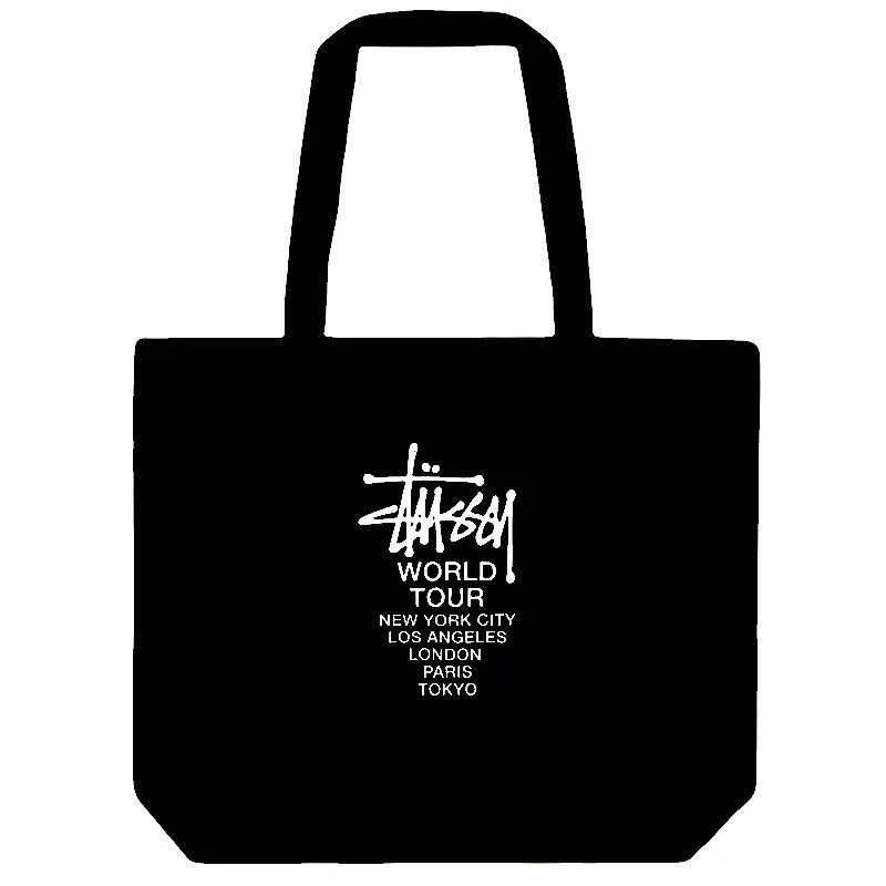 STUSSY WORLD TOUR TOTEBAG - BLACK