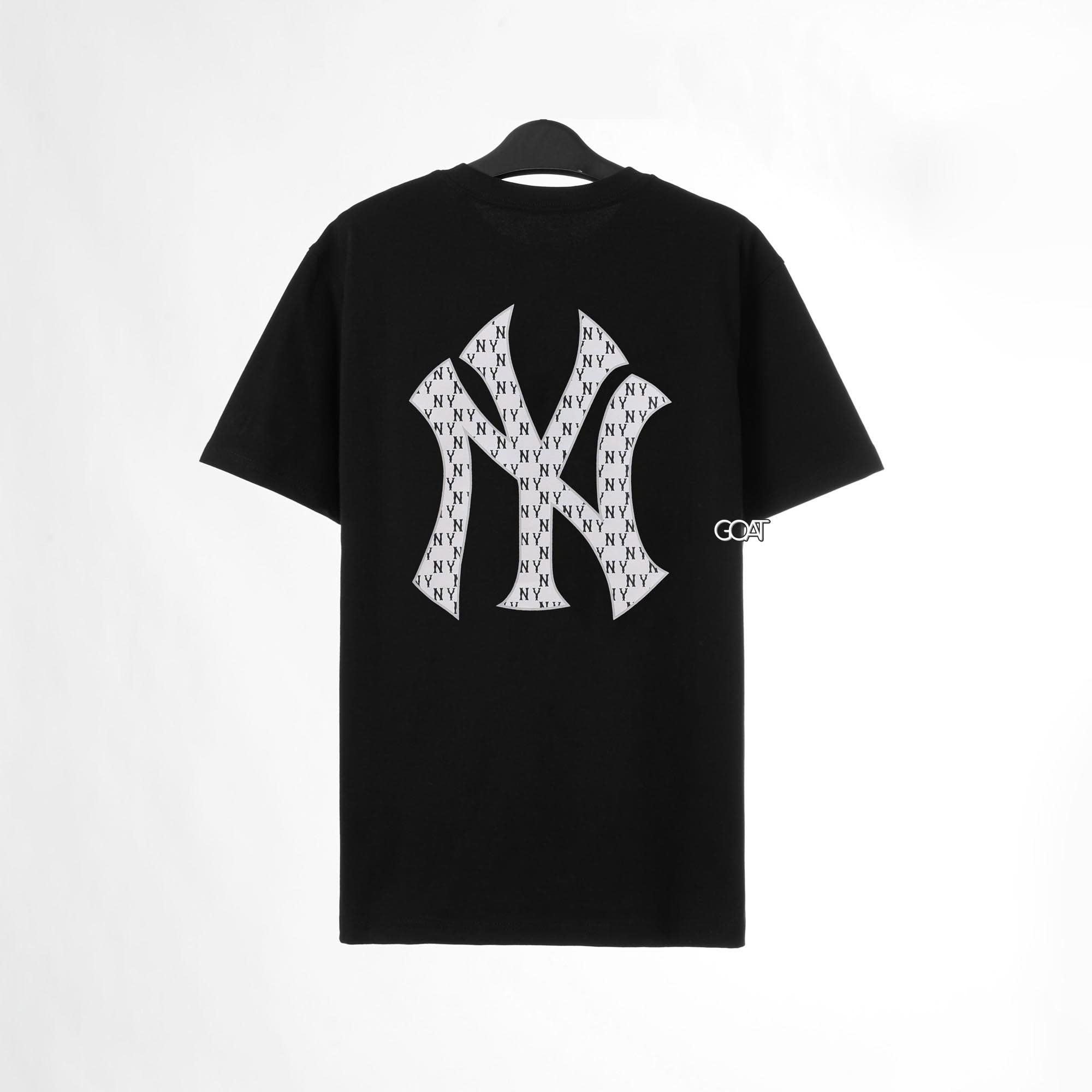 NEW ERA NY MONOGRAM LOGO T-SHIRT - BLACK