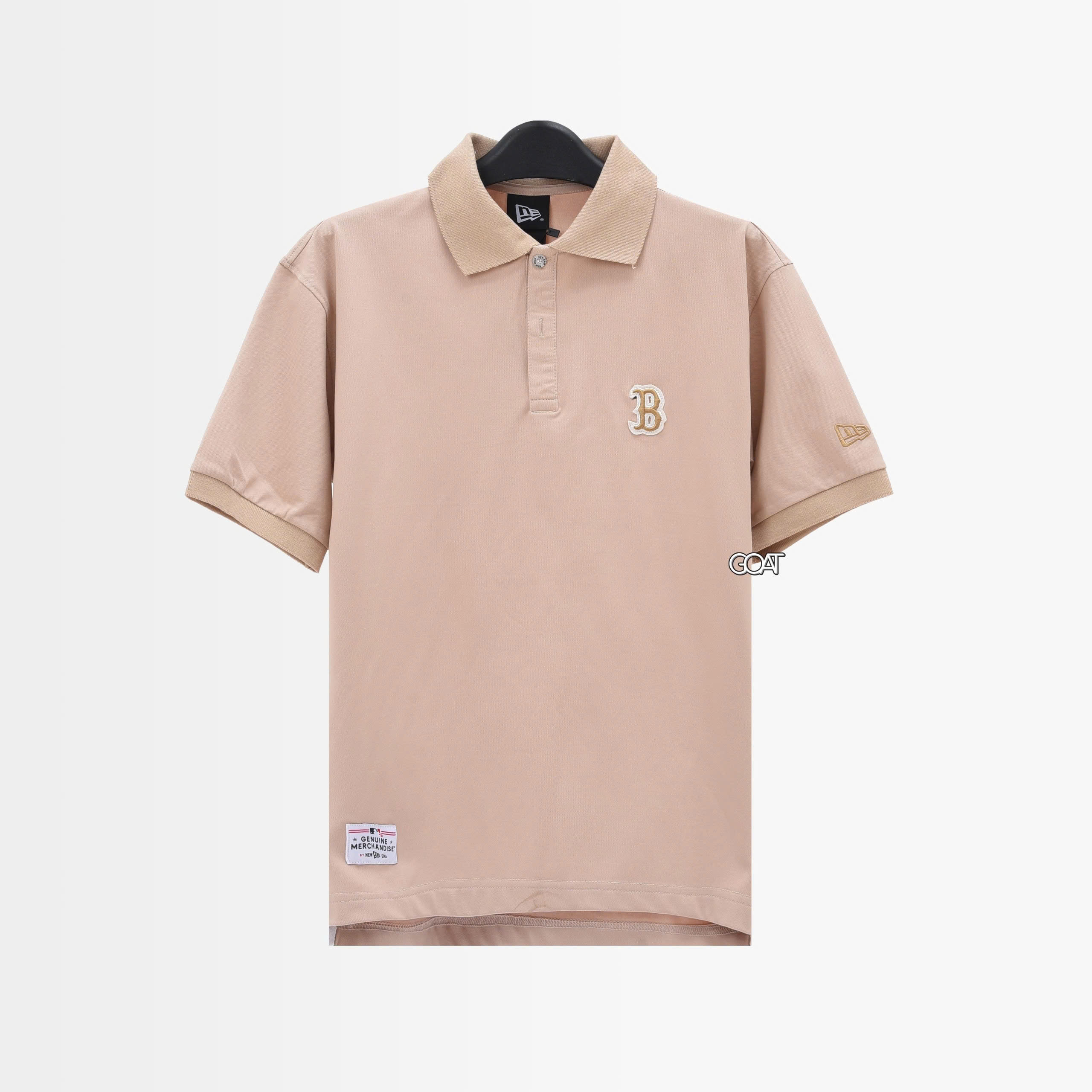 NEW ERA B EMBROI LOGO POLO SHIRT - BEIGE