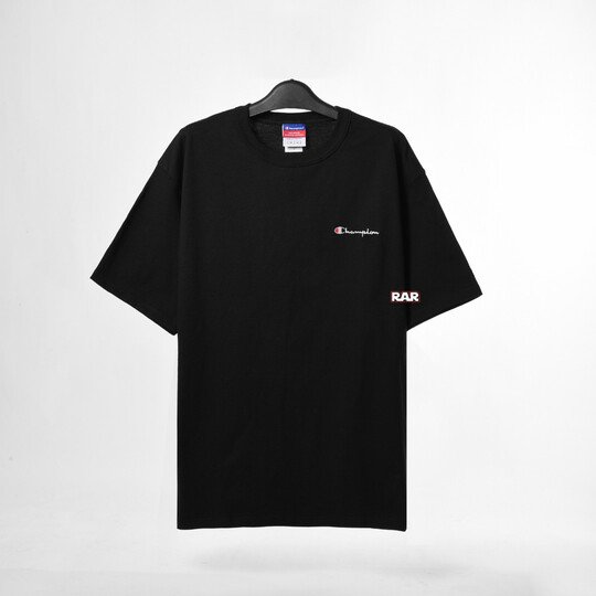 Champion Heritage Tshirt , Embroidered Logo - Black