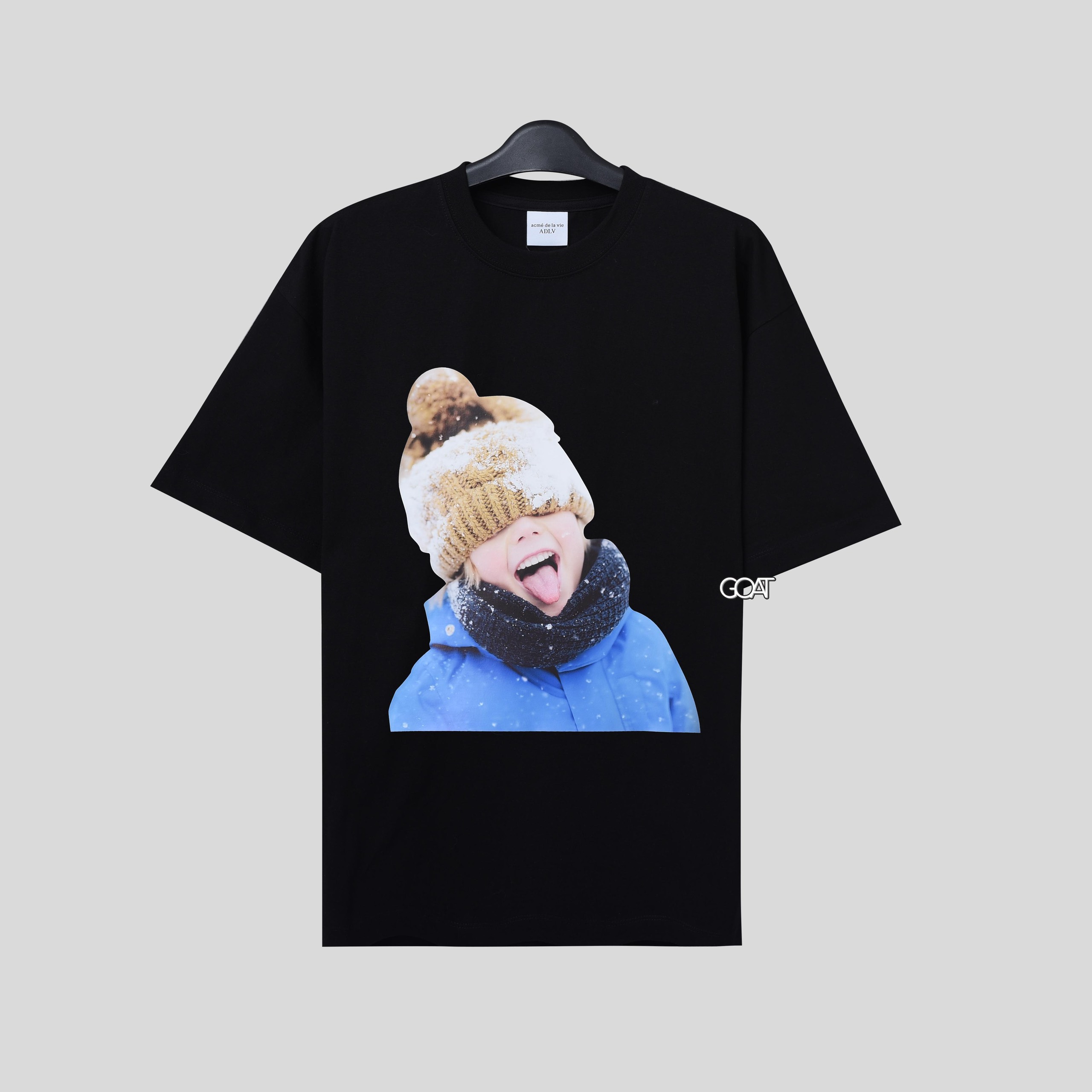 ADLV YELLOW BEANIE BOY T-SHIRT - BLACK