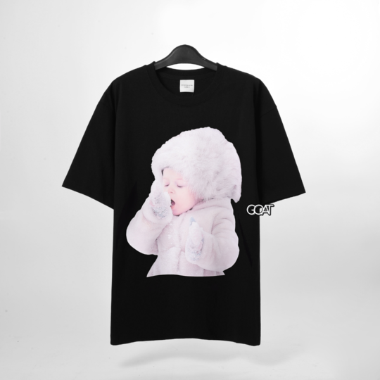 ADLV Baby Face Short Sleeve Snow Tshirt - Black