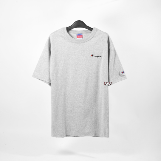 Champion Heritage Tshirt , Embroidered Logo -  Oxford Grey
