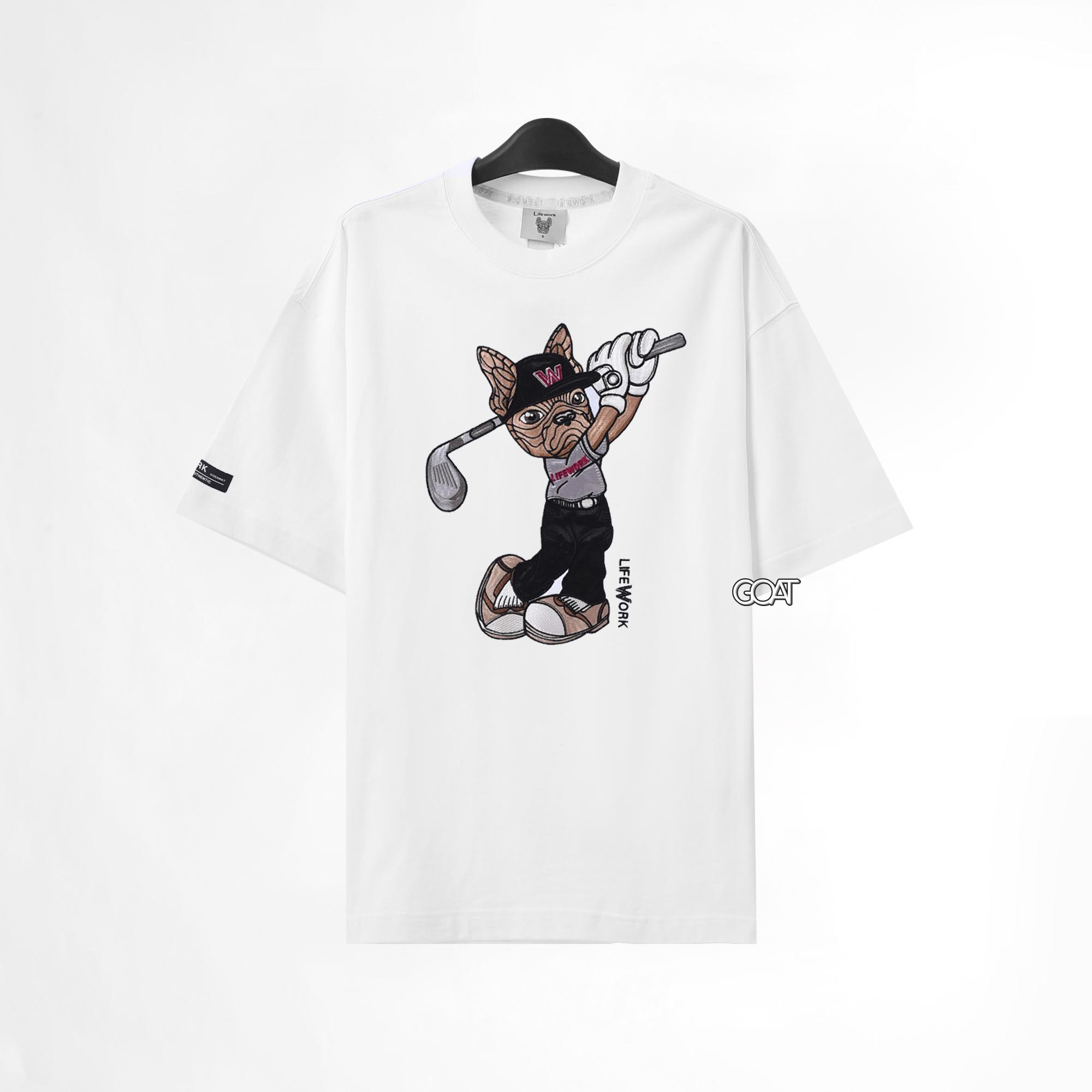 LIFEWORK GOLF HIP DOG T-SHIRT - WHITE