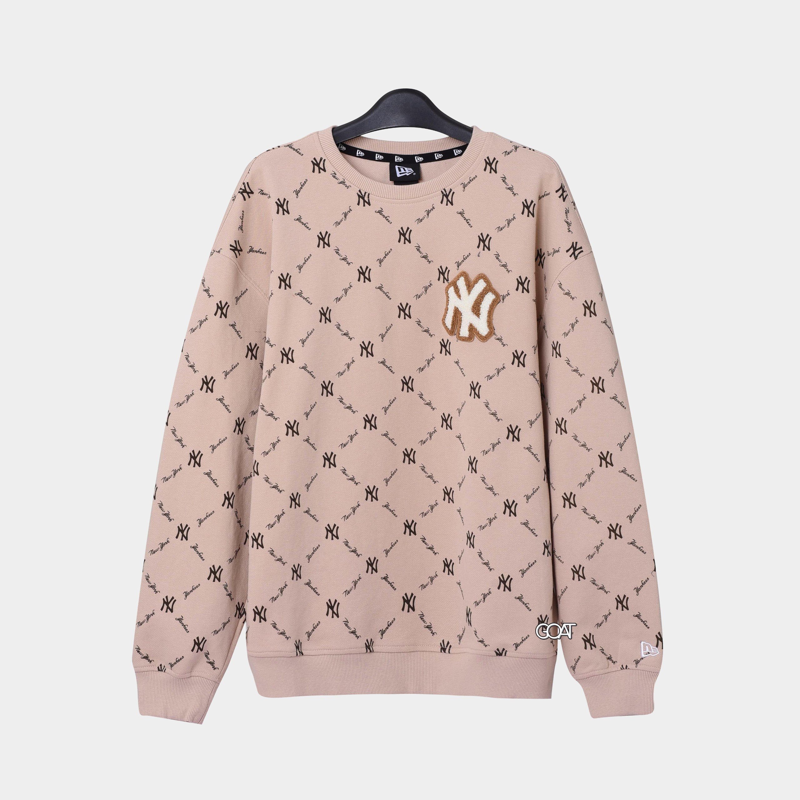 NEW ERA PINSTRIPE MONOGRAM SWEATER - BROWN