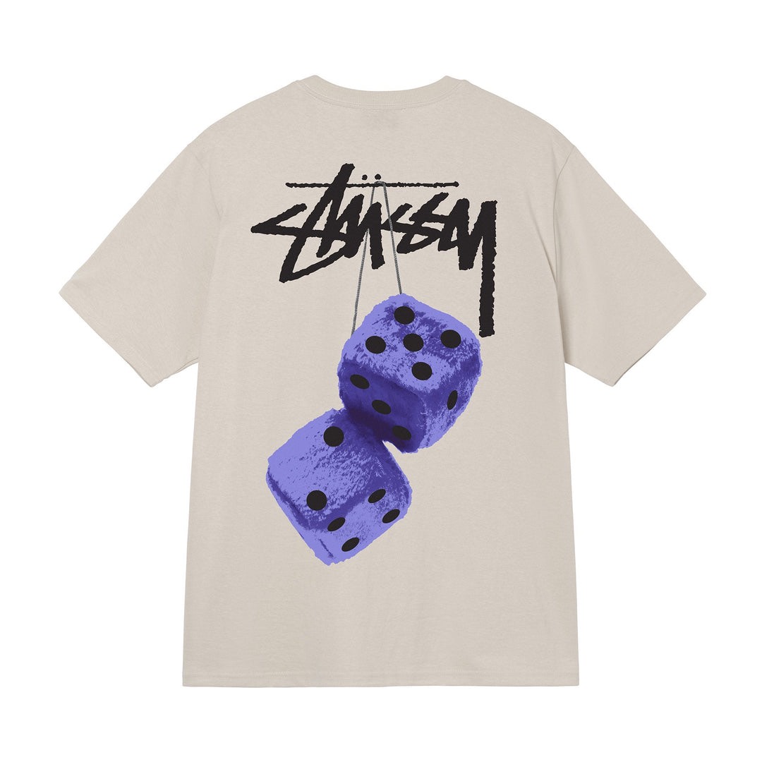 STUSSY FUZZY DICE TSHIRT - SMOKE