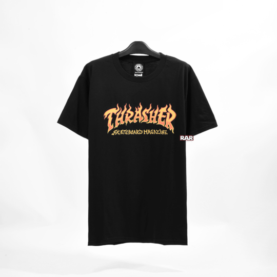 Thrasher Fire Logo T-Shirt - Black