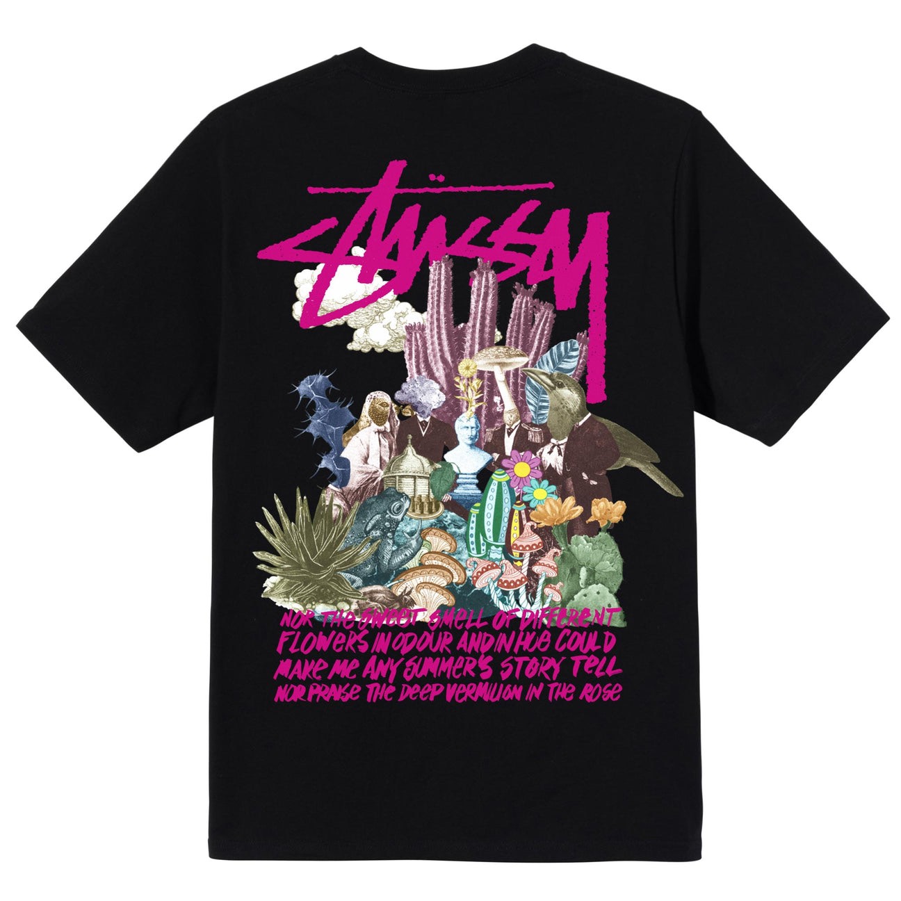 STUSSY PSYCHEDELIC TSHIRT - BLACK