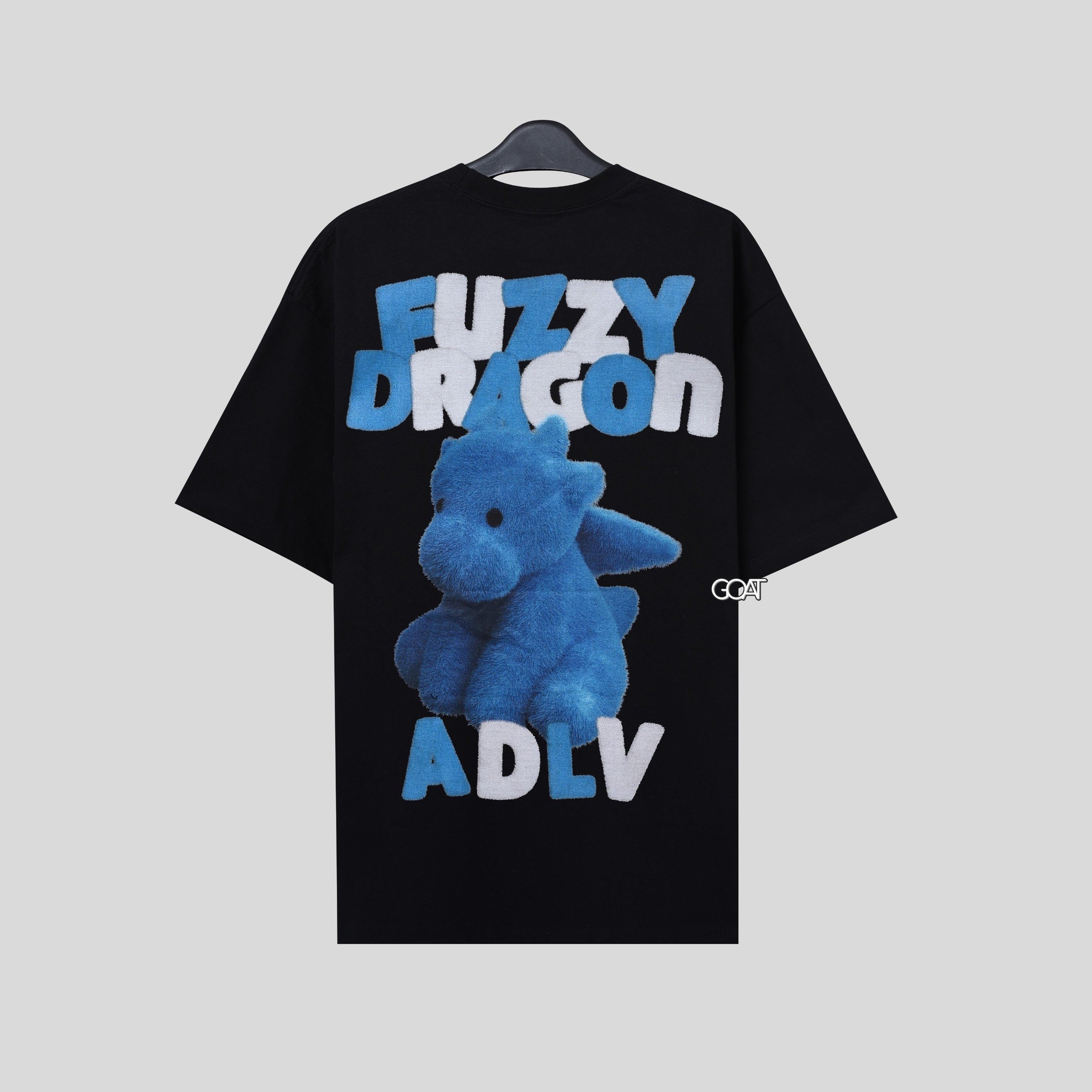 ADLV FUZZY FONT DRAGON TSHIRT - BLACK