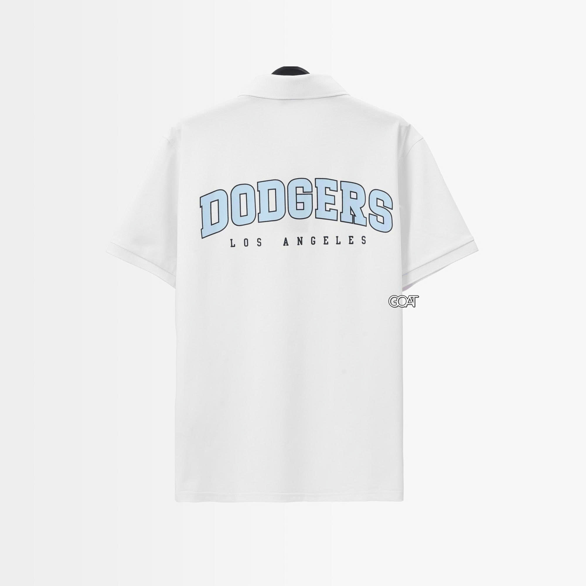 NEW ERA DODGERS LOGO POLO SHIRT - WHITE