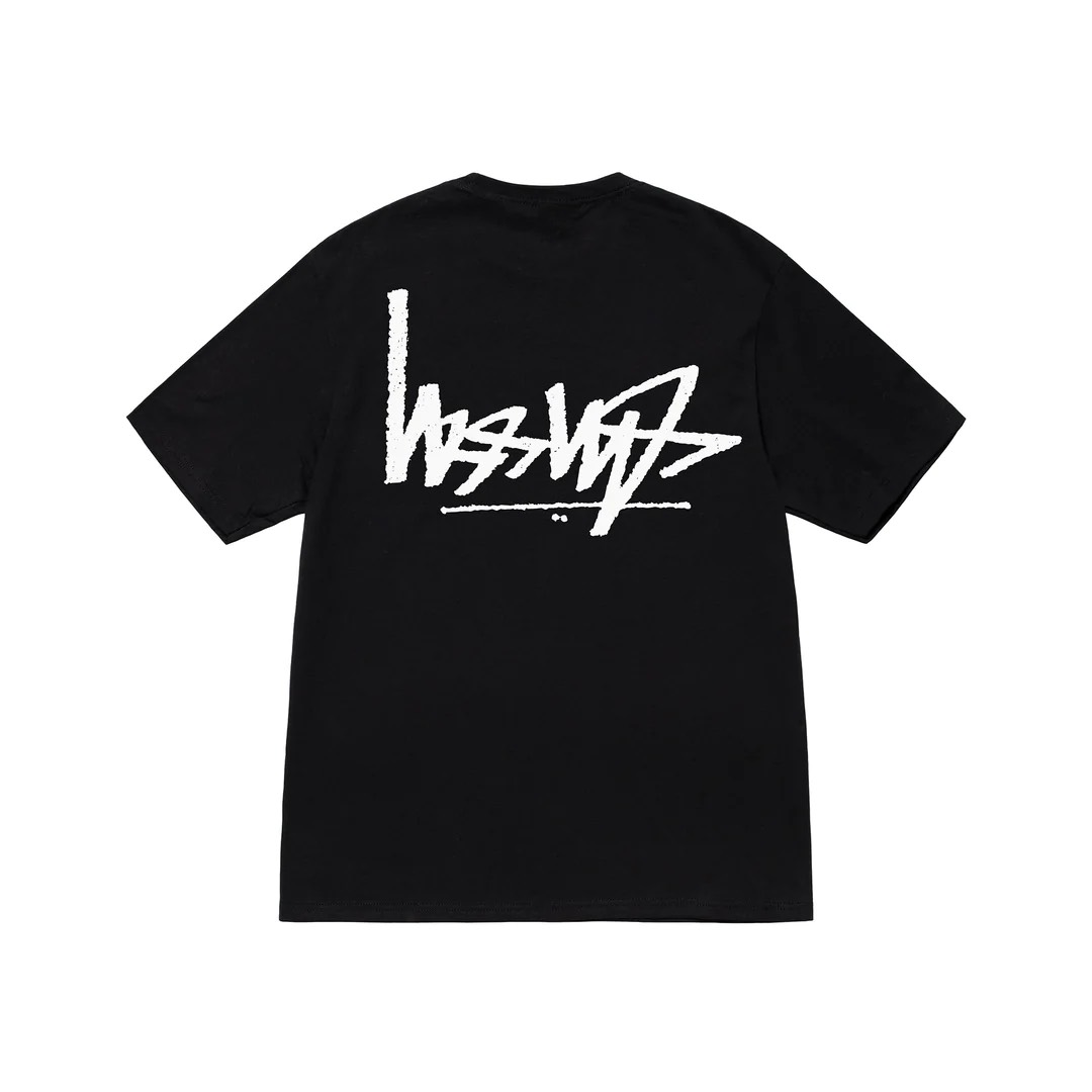 STUSSY FLIPPED TSHIRT - BLACK