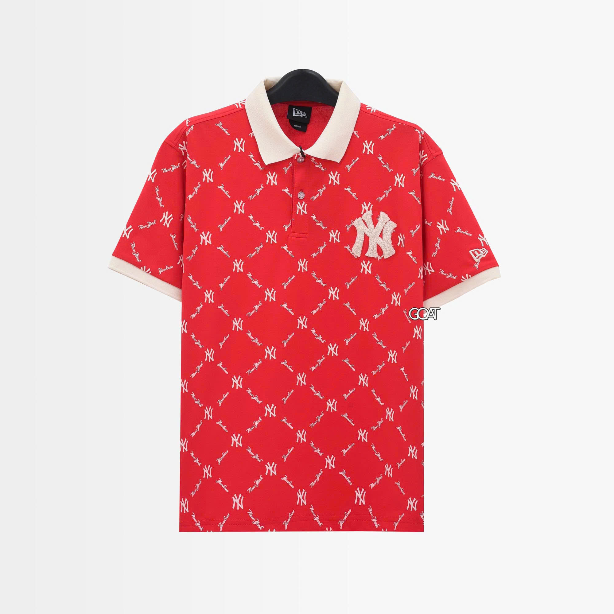 NEW ERA NY MONO POLO SHIRT - RED