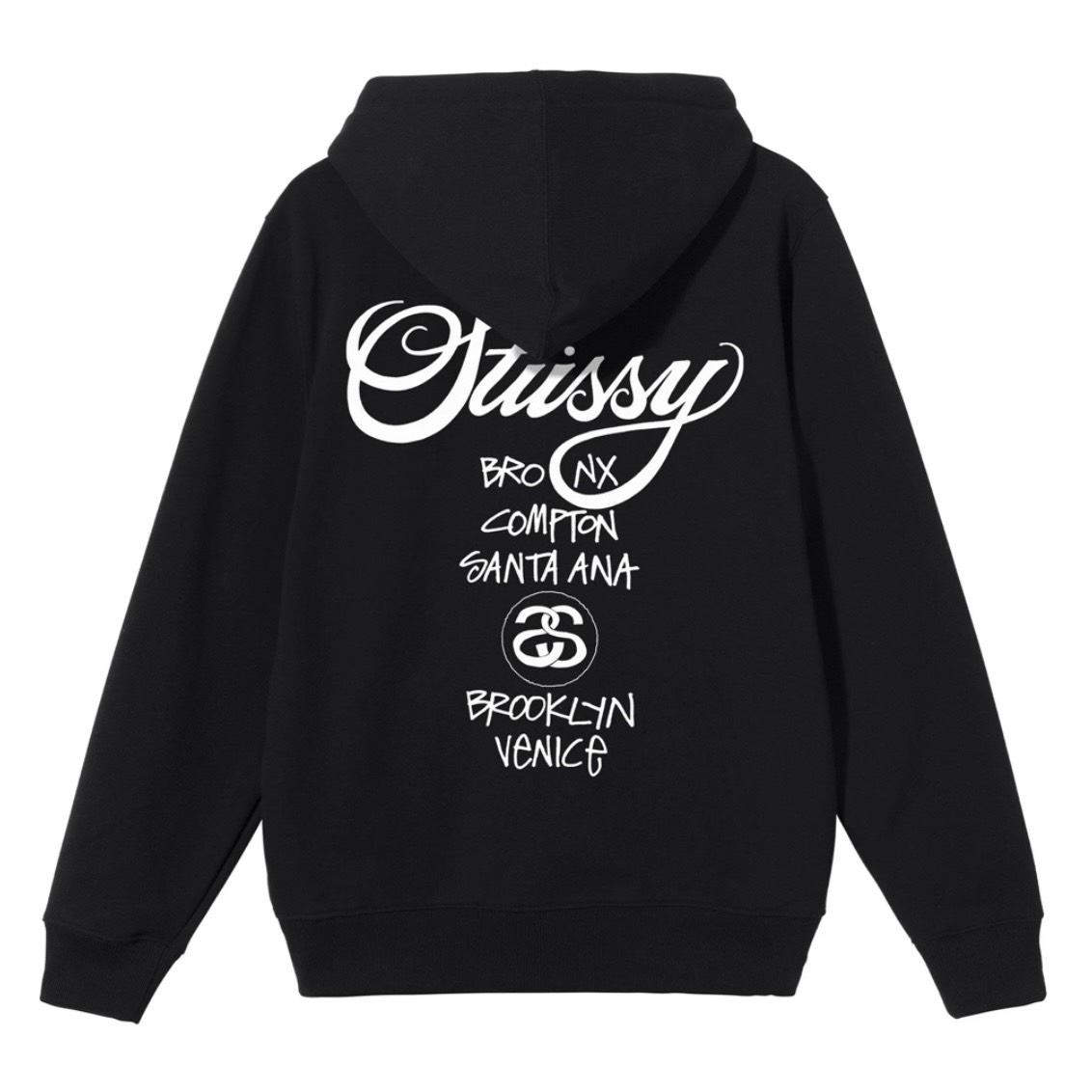 STUSSY WORLD TOUR HOODIE - BLACK