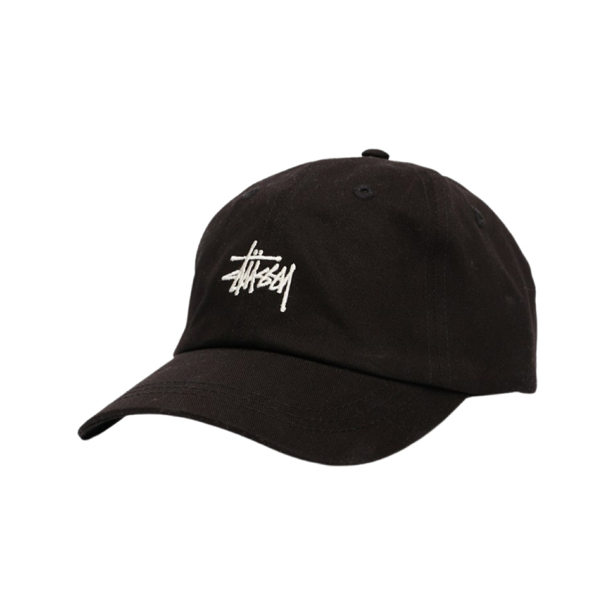 STUSSY BASIC LOGO TWILL CAP - BLACK
