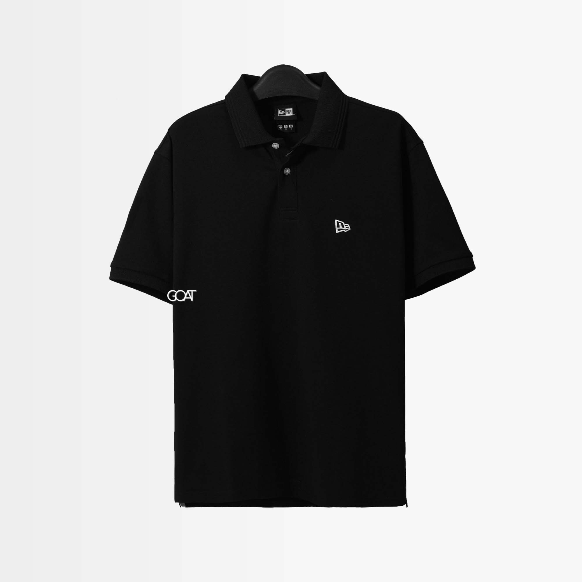 NEW ERA FLAG PIQUE POLO SHIRT - BLACK