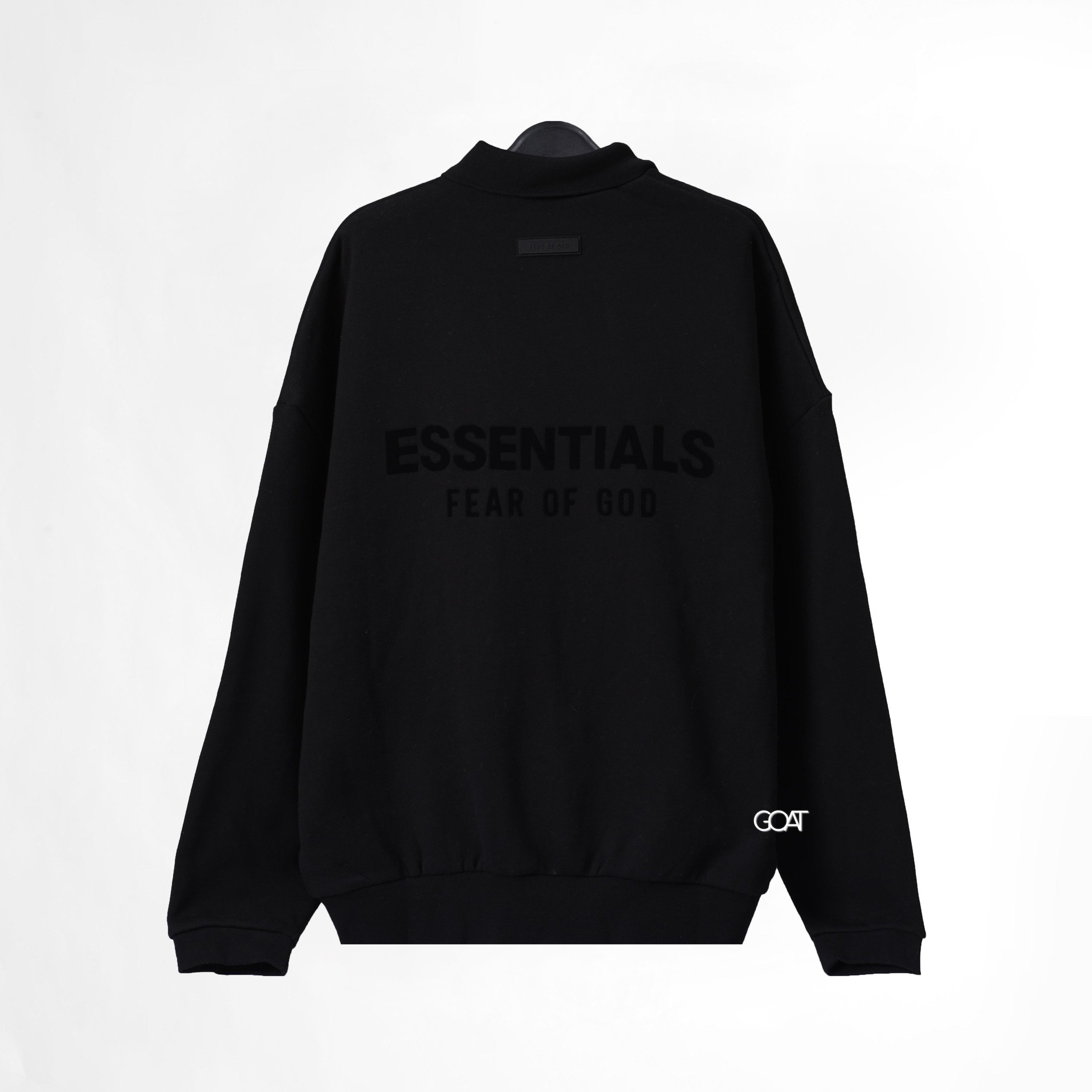 FOG ESSENTIALS LONGSLEEVE POLO - JET BLACK