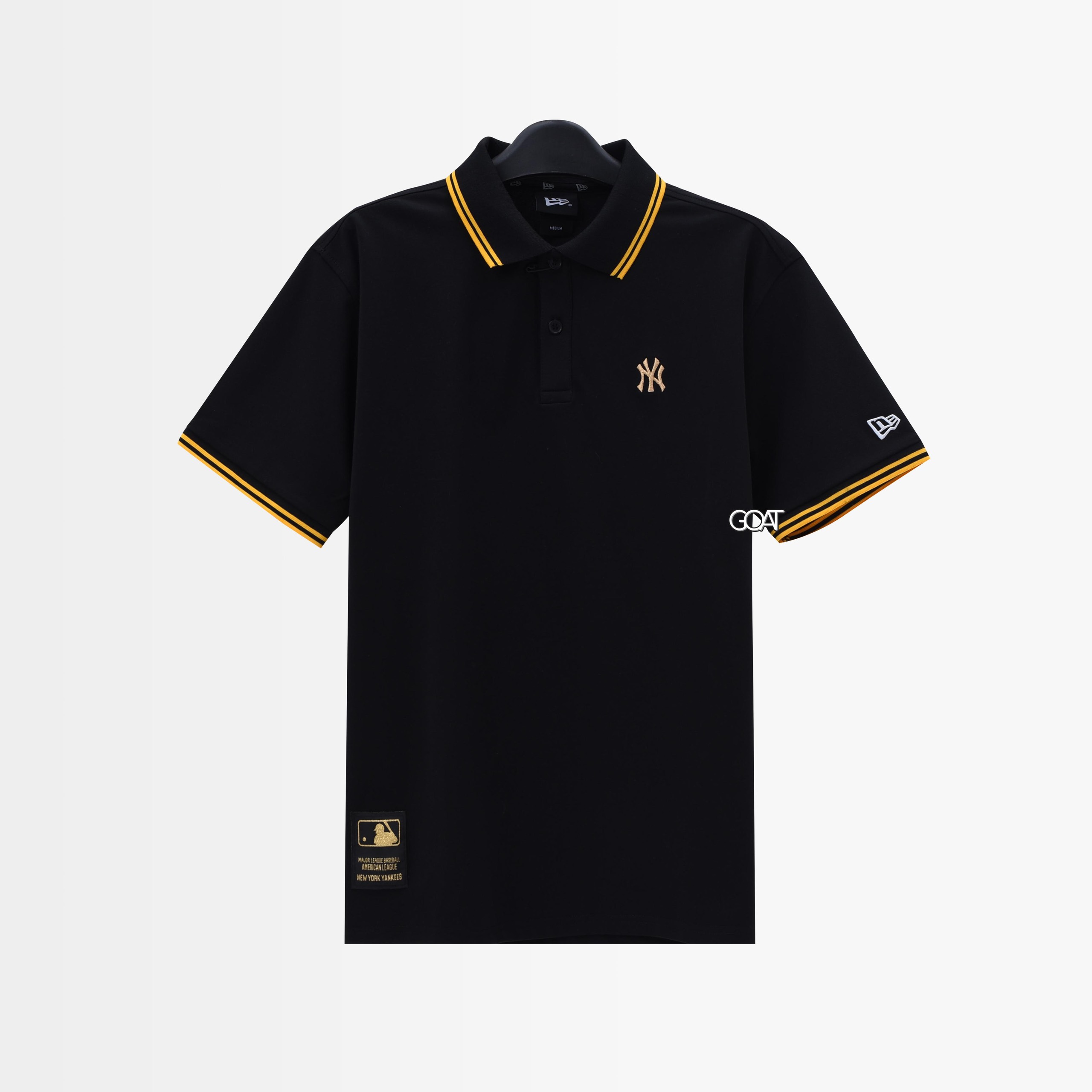 NEW ERA GOLD LINE POLO SHIRT - BLACK